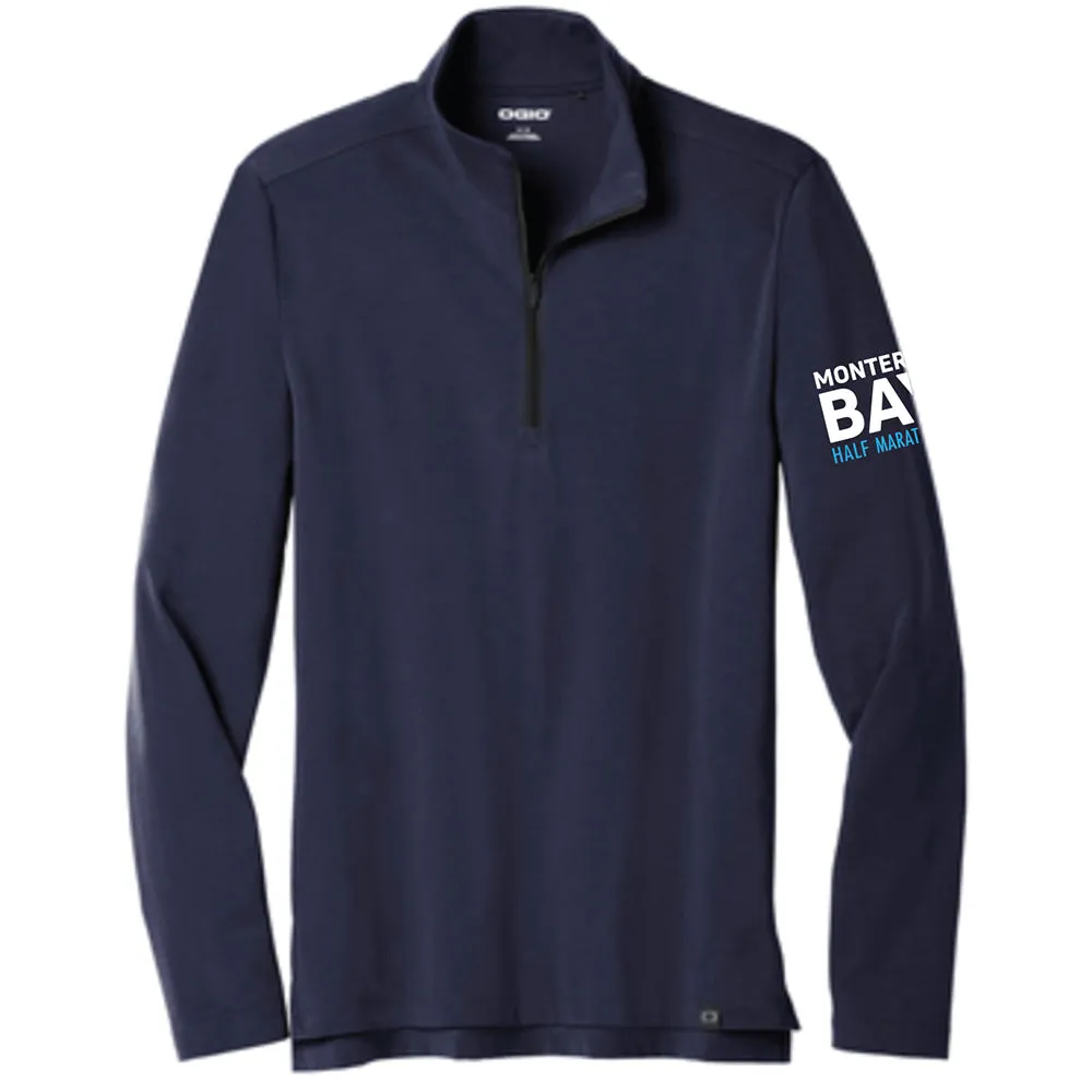 MBHM Men's Embroidered 1/4 Zip -Navy- Logo