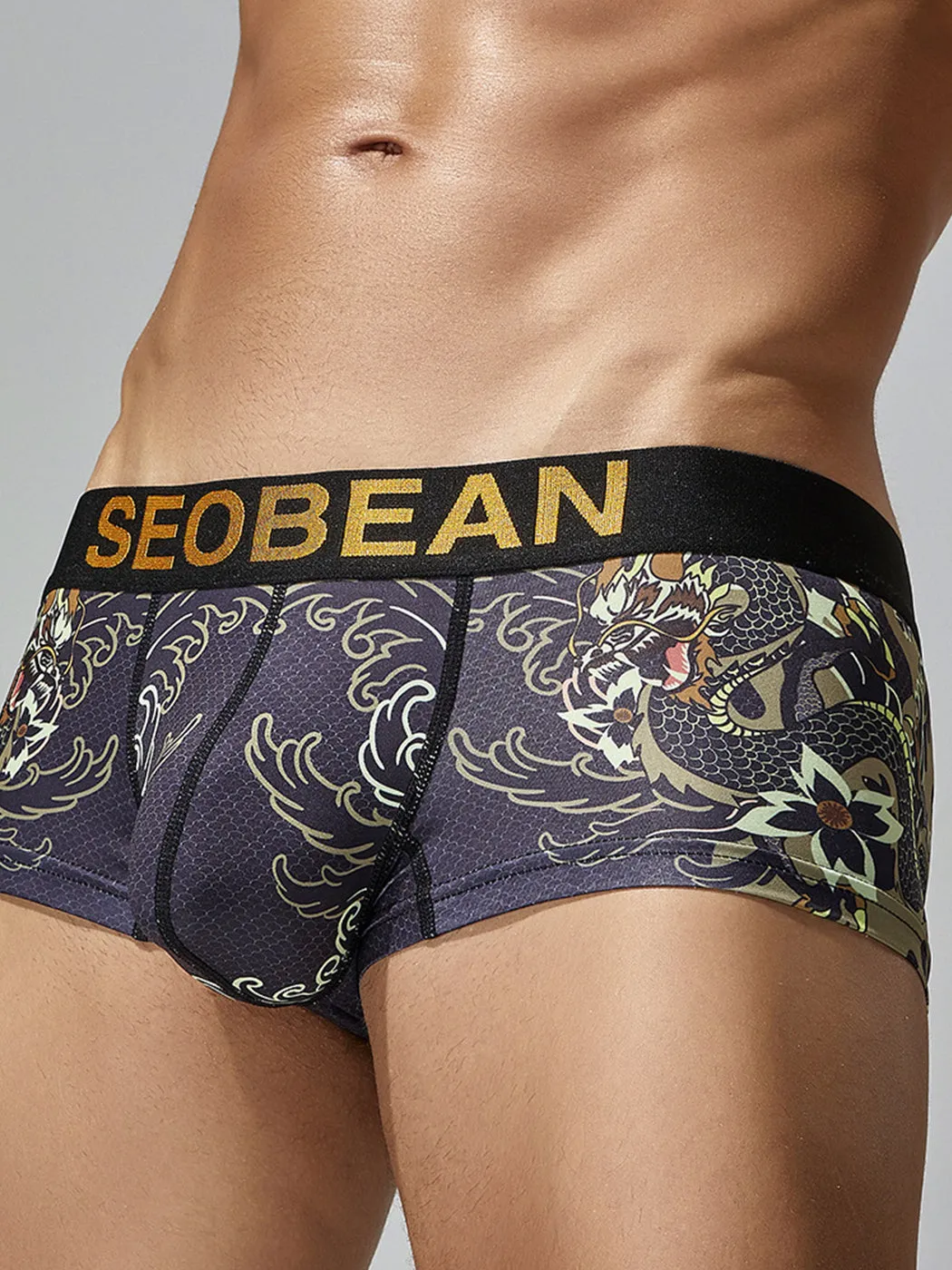 Men's Dragon Totem Casual Underwear