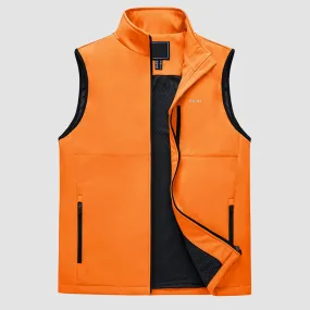 Men's Lightweight Vest Zip-up Sleeveless Jacket for Outdoors