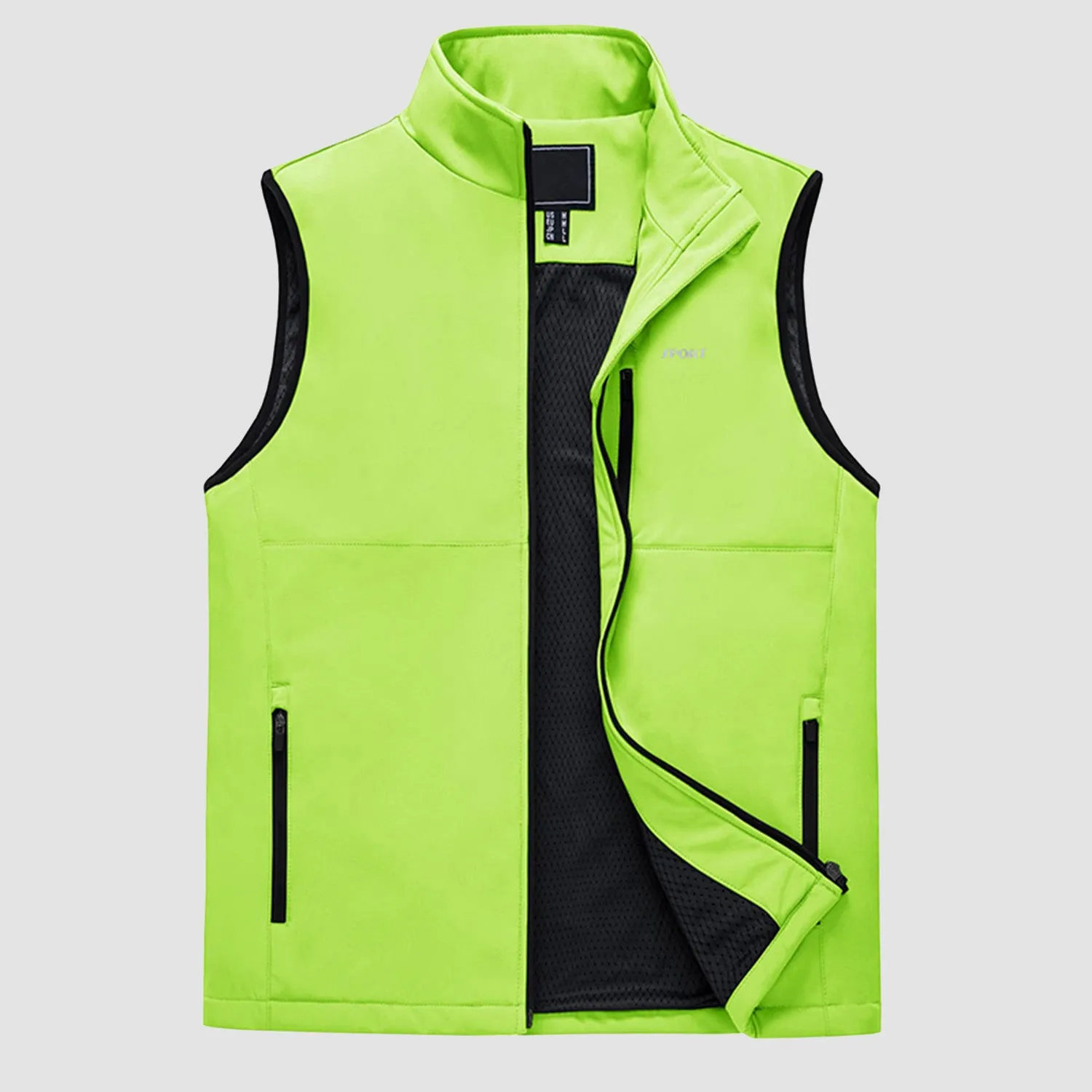 Men's Lightweight Vest Zip-up Sleeveless Jacket for Outdoors