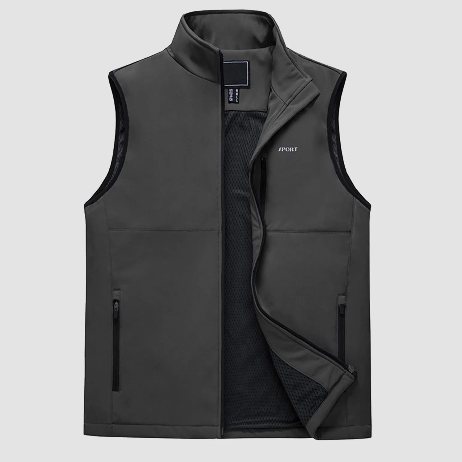 Men's Lightweight Vest Zip-up Sleeveless Jacket for Outdoors