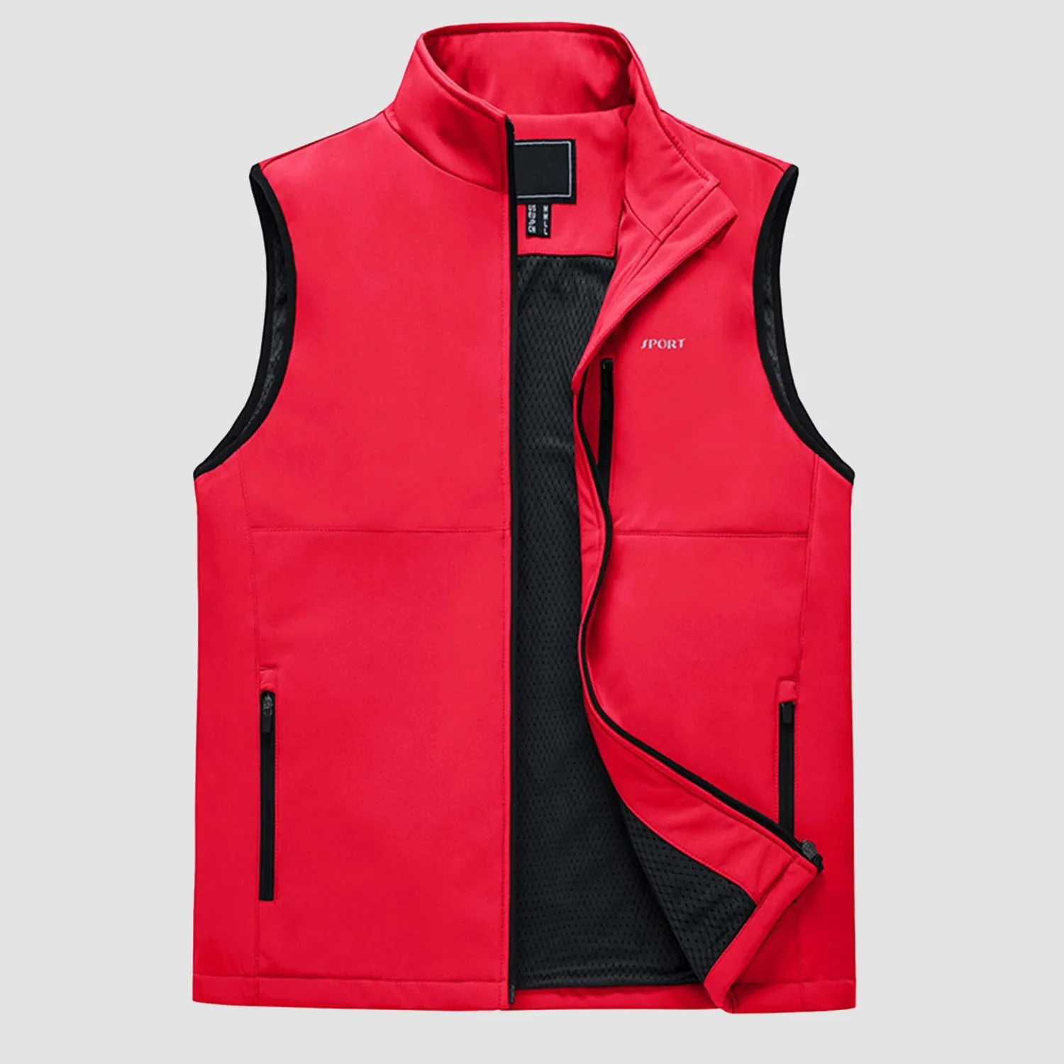 Men's Lightweight Vest Zip-up Sleeveless Jacket for Outdoors