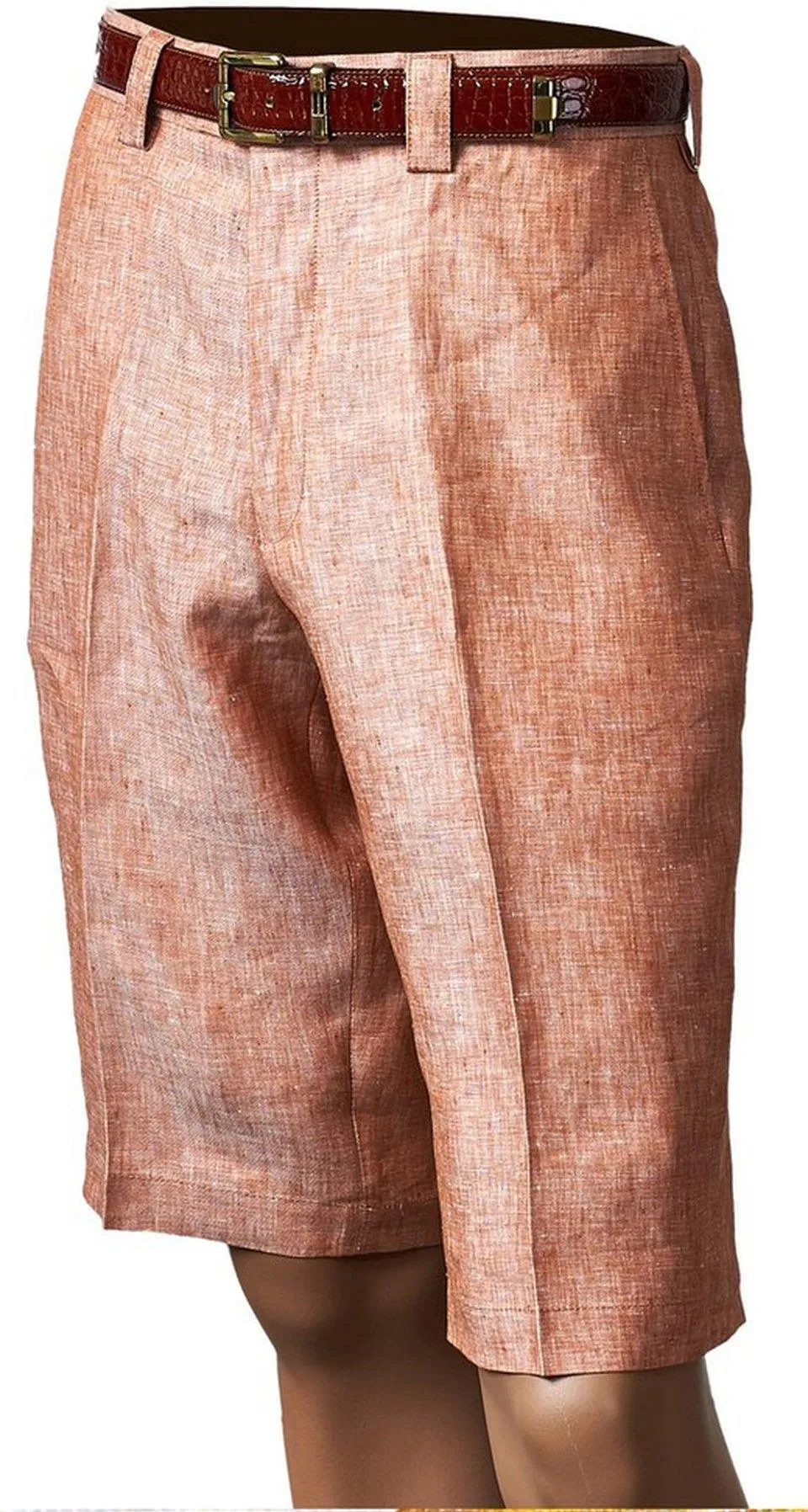 MEN'S LINEN FLAT FRONT SHORTS BY INSERCH - 8 COLORS