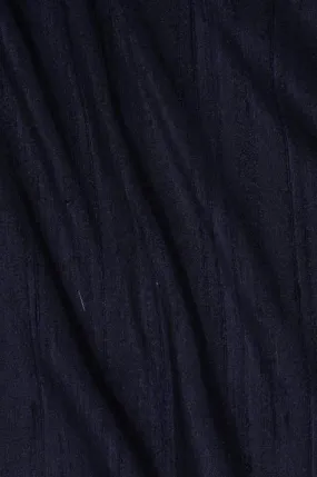 Midnight Navy Dupioni Silk Fabric