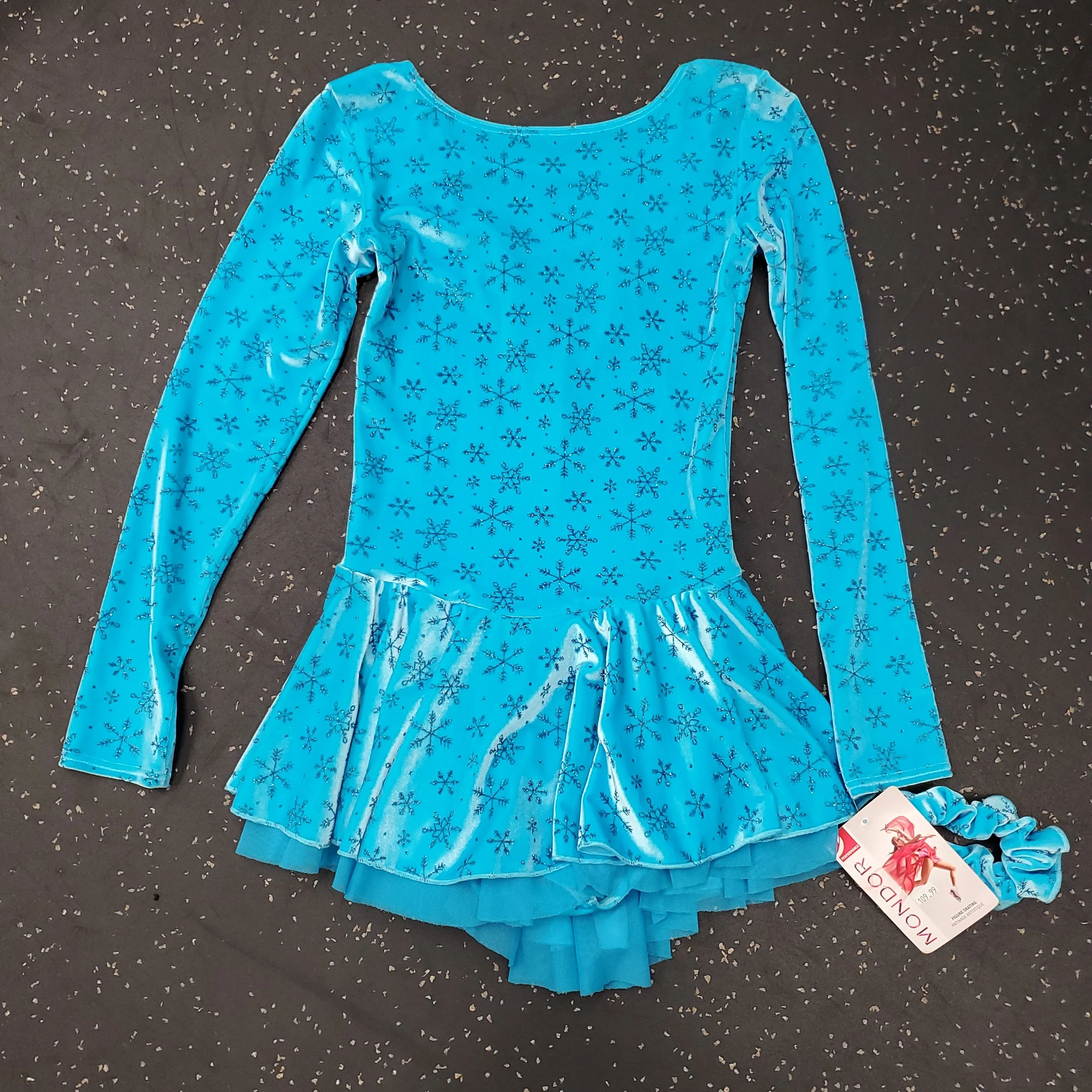 Mondor 2747 Blue Snowflakes Ladies Medium Figure Skate Dress