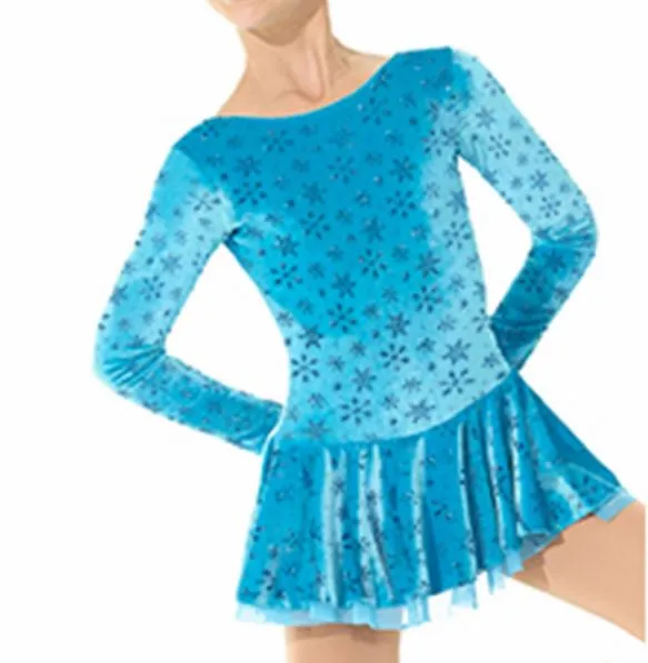 Mondor 2747 Blue Snowflakes Ladies Medium Figure Skate Dress