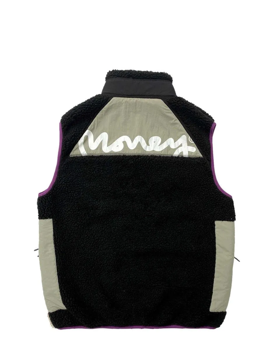 Money Fleeced Gilet Black/Moon