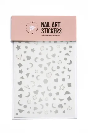 Nail Art Stickers - Metallic Silver