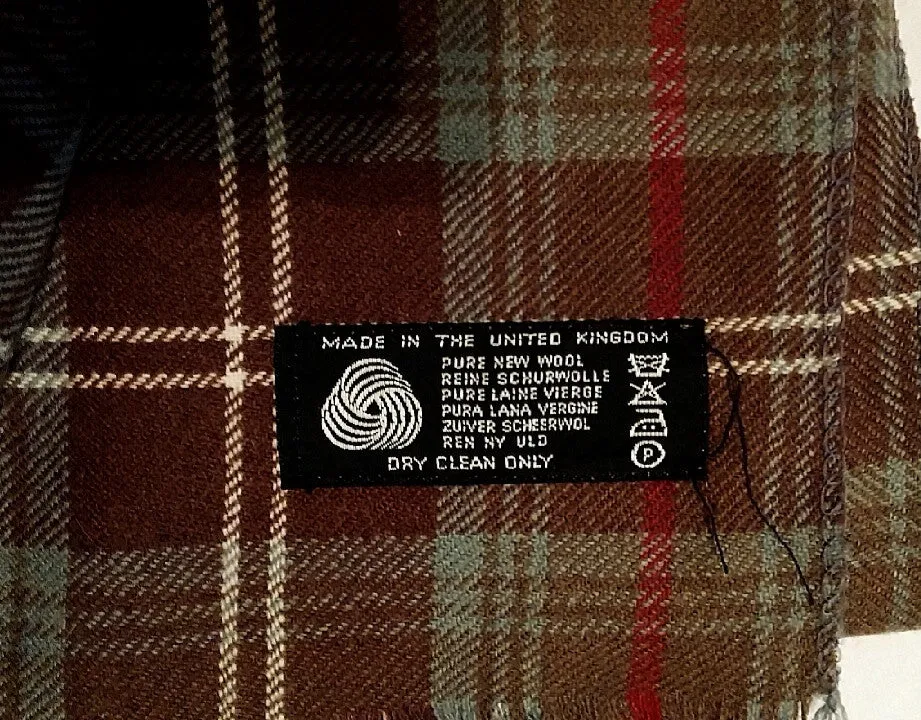 New- English Plaid 100% Wool Fashion Scarf