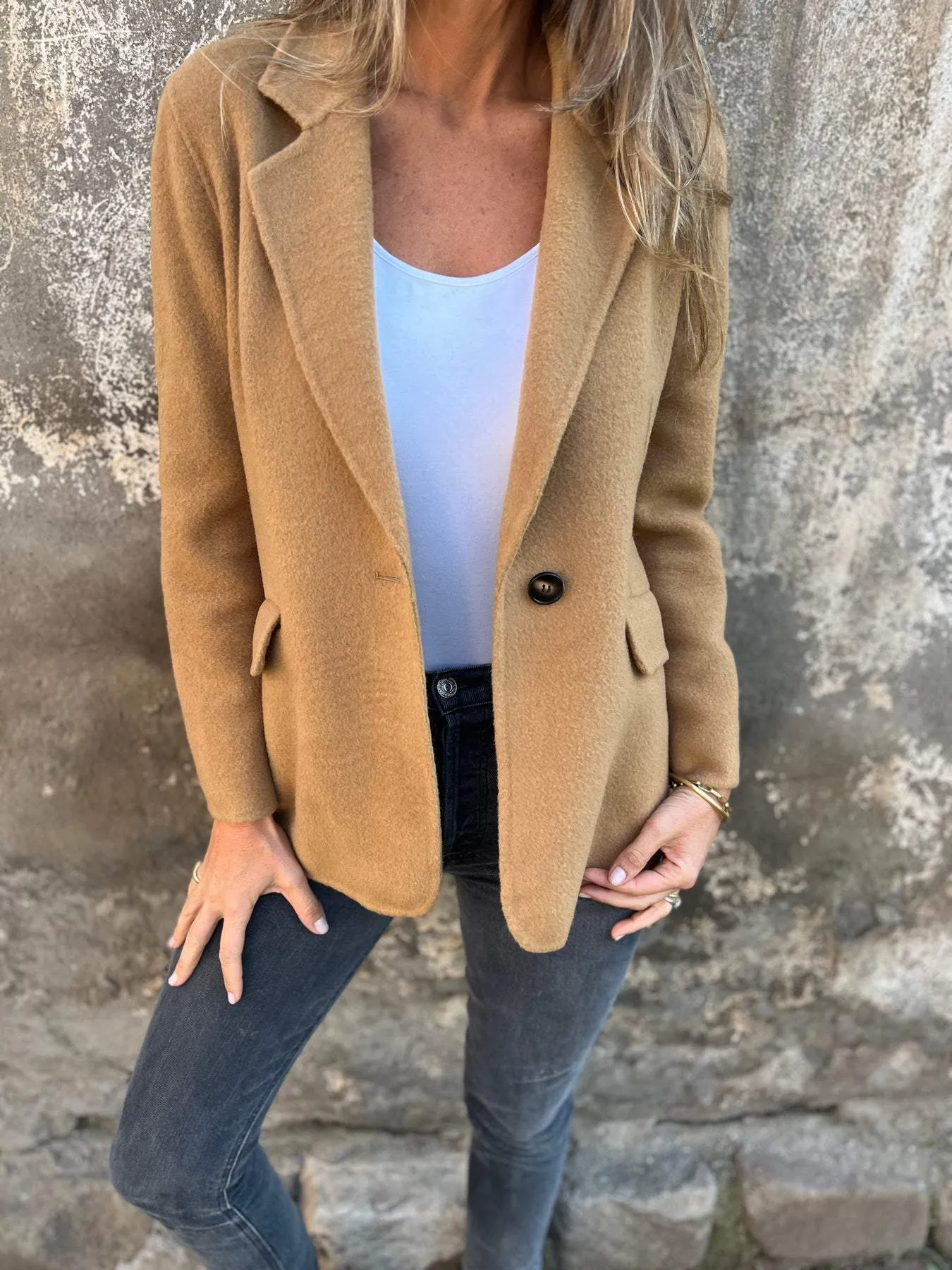 🔥NEW IN- 49% OFF- Women's Lapel Long Sleeve Casual Jacket