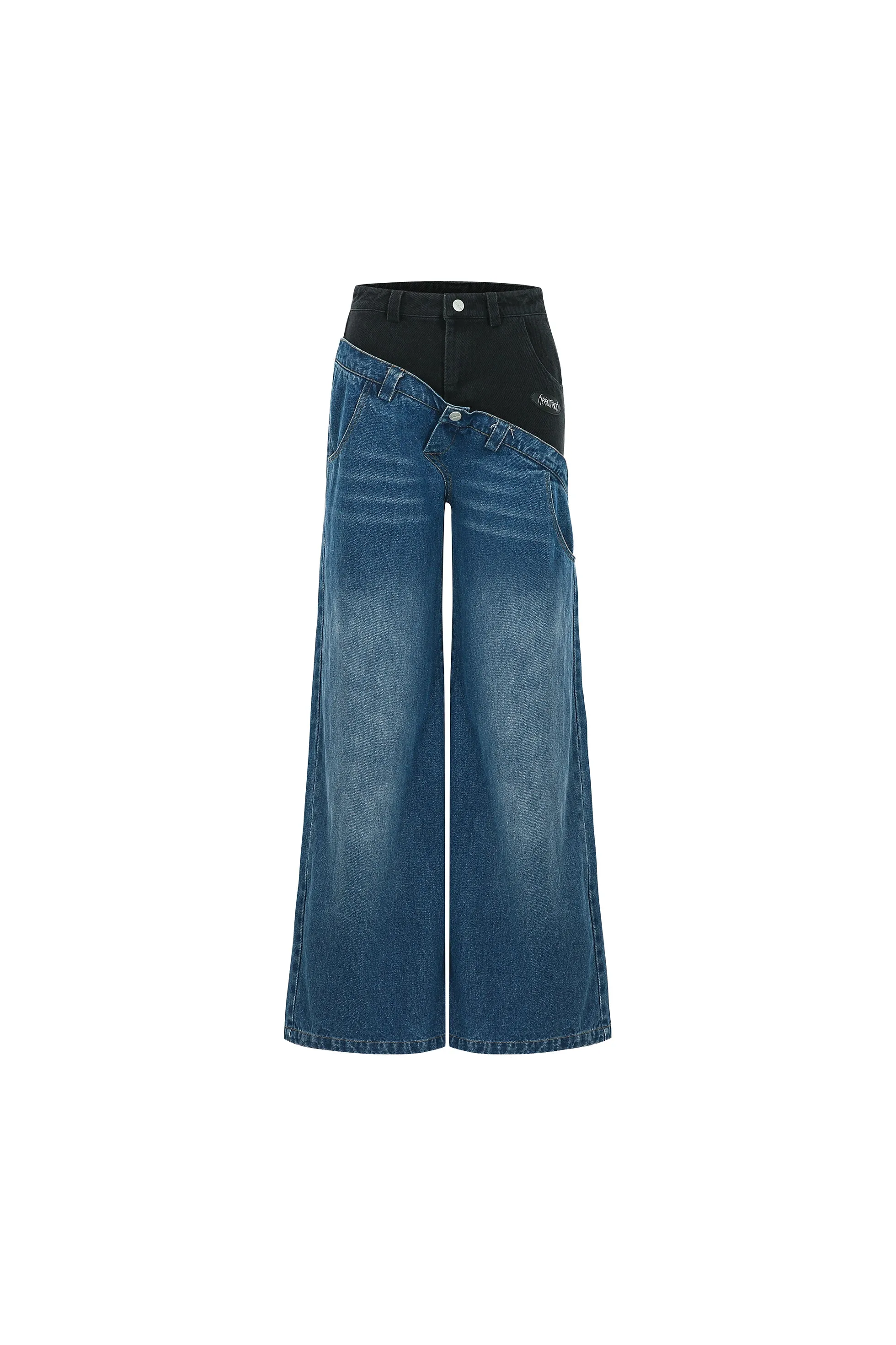 NEW PUNK double waist jeans