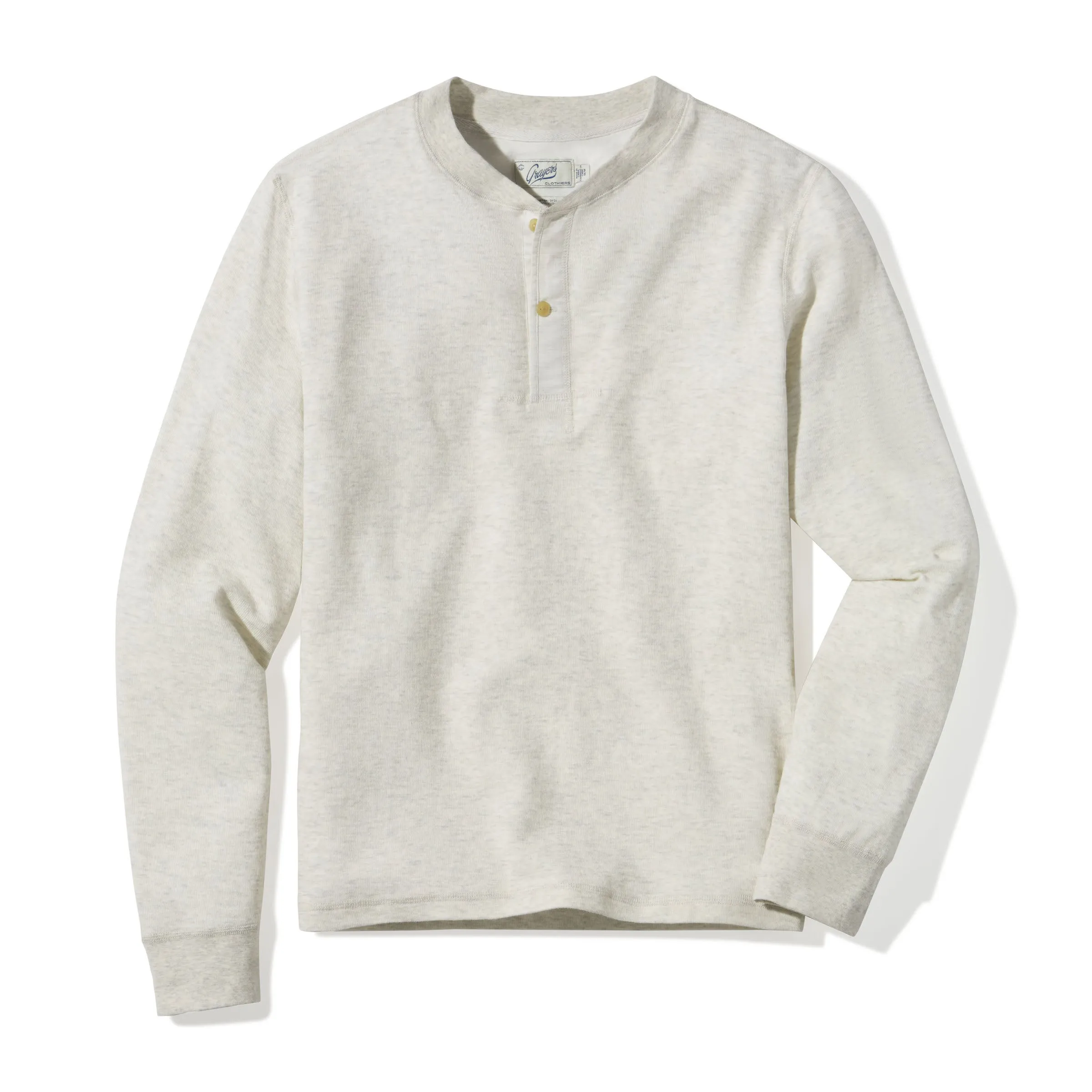 New Windsor Double Cloth Henley - Oatmeal Heather