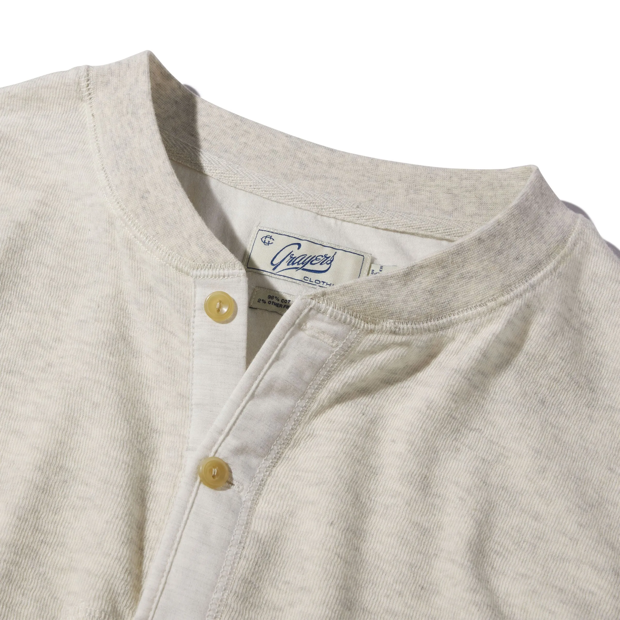 New Windsor Double Cloth Henley - Oatmeal Heather