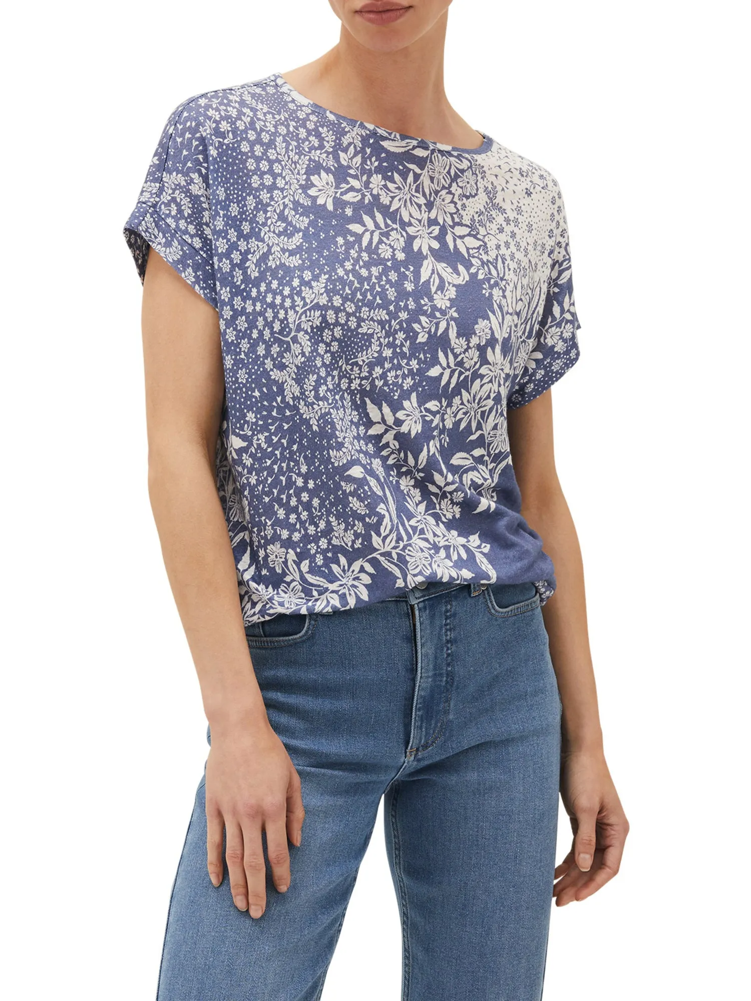 Nina Print Linen Top