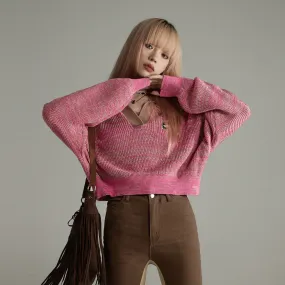 Noe Collar Crop Knit Sweater