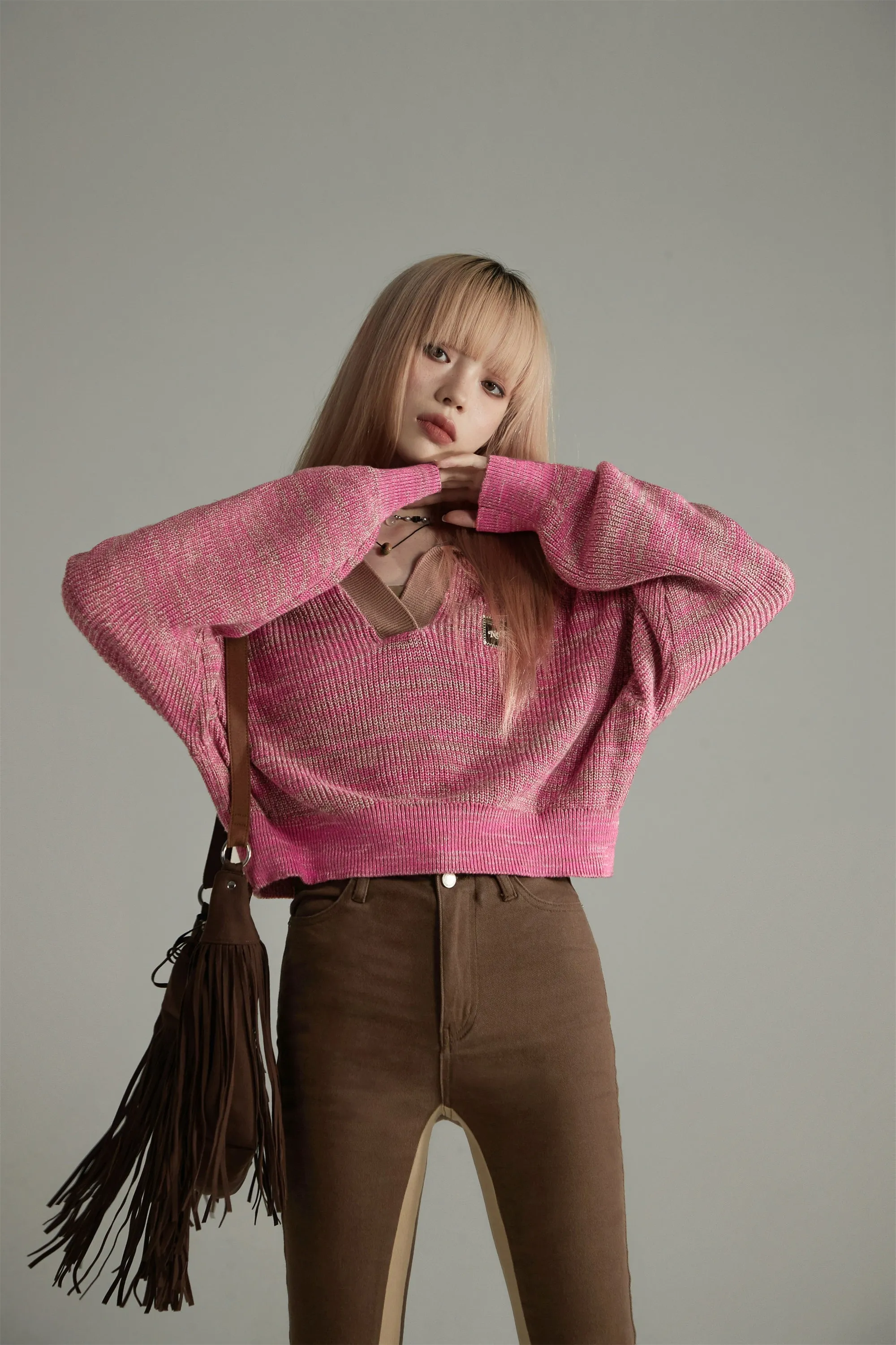 Noe Collar Crop Knit Sweater