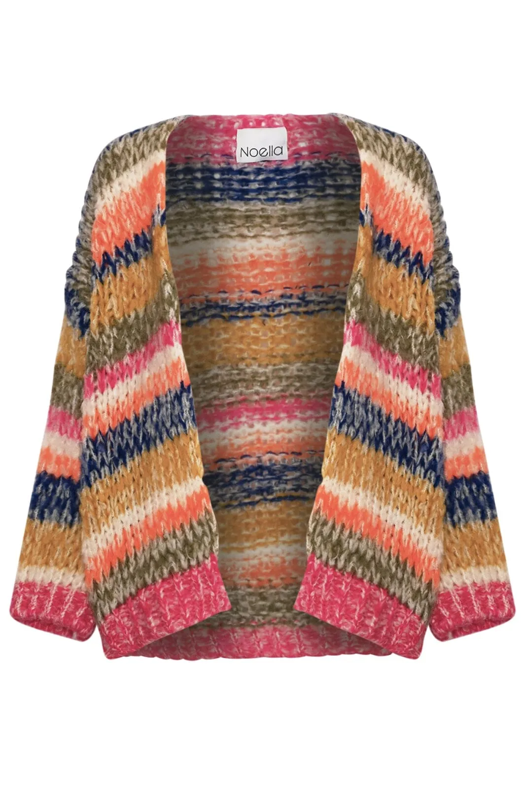 Noella - Krissa Knit Cardigan - 1095 Tundra Stripe