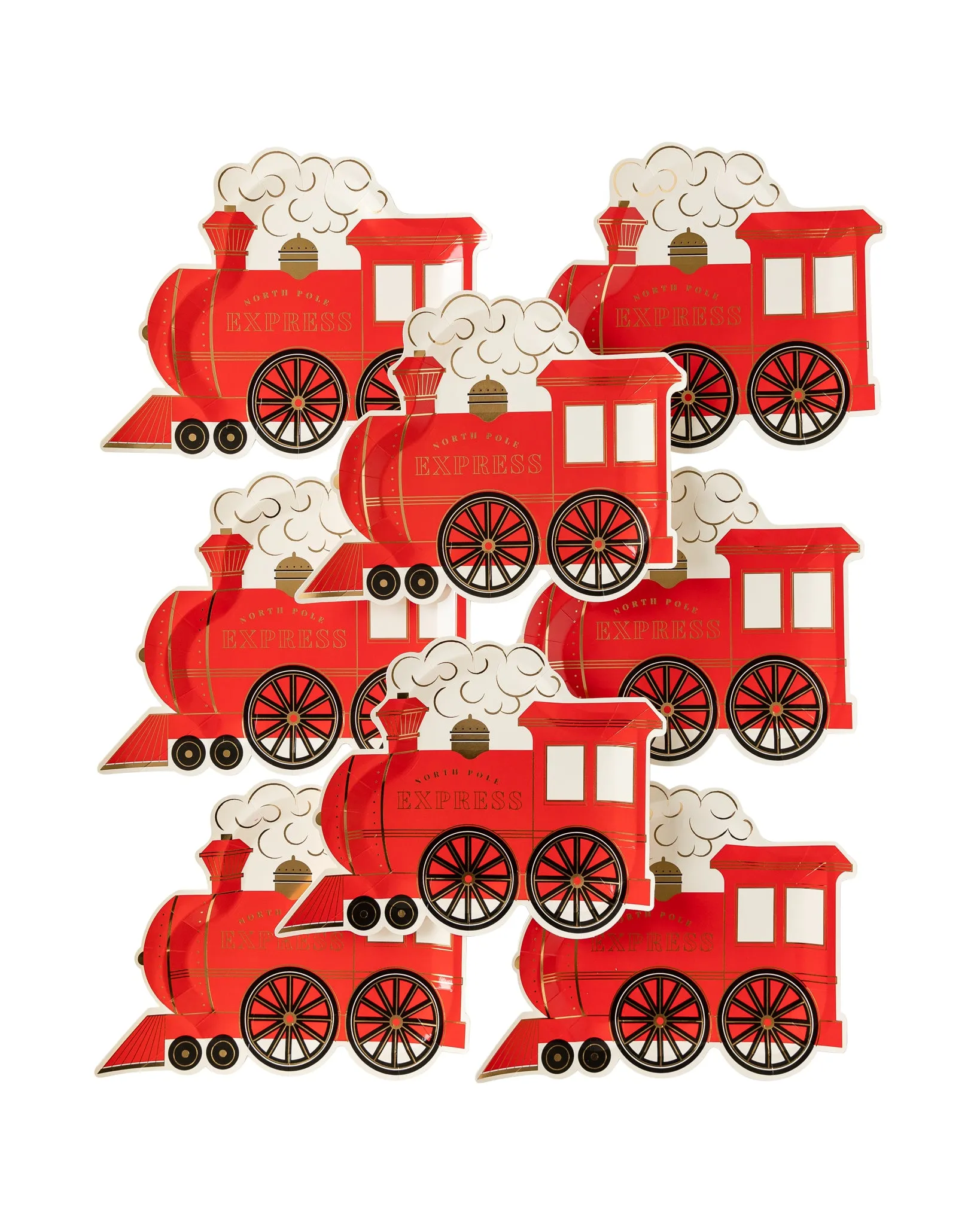 NOR941 - North Pole Express Train Shaped Plate