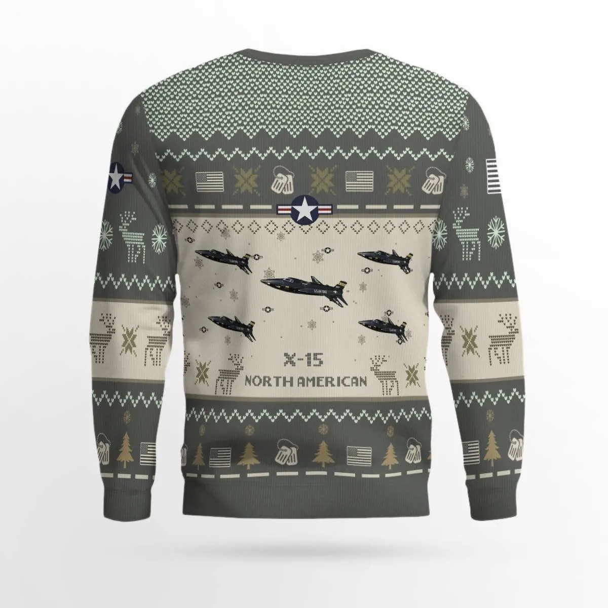 North American X-15 X15 Aircraft Ugly Sweater, Ugly Sweater Christmas Shirt for Men Dad Veteran