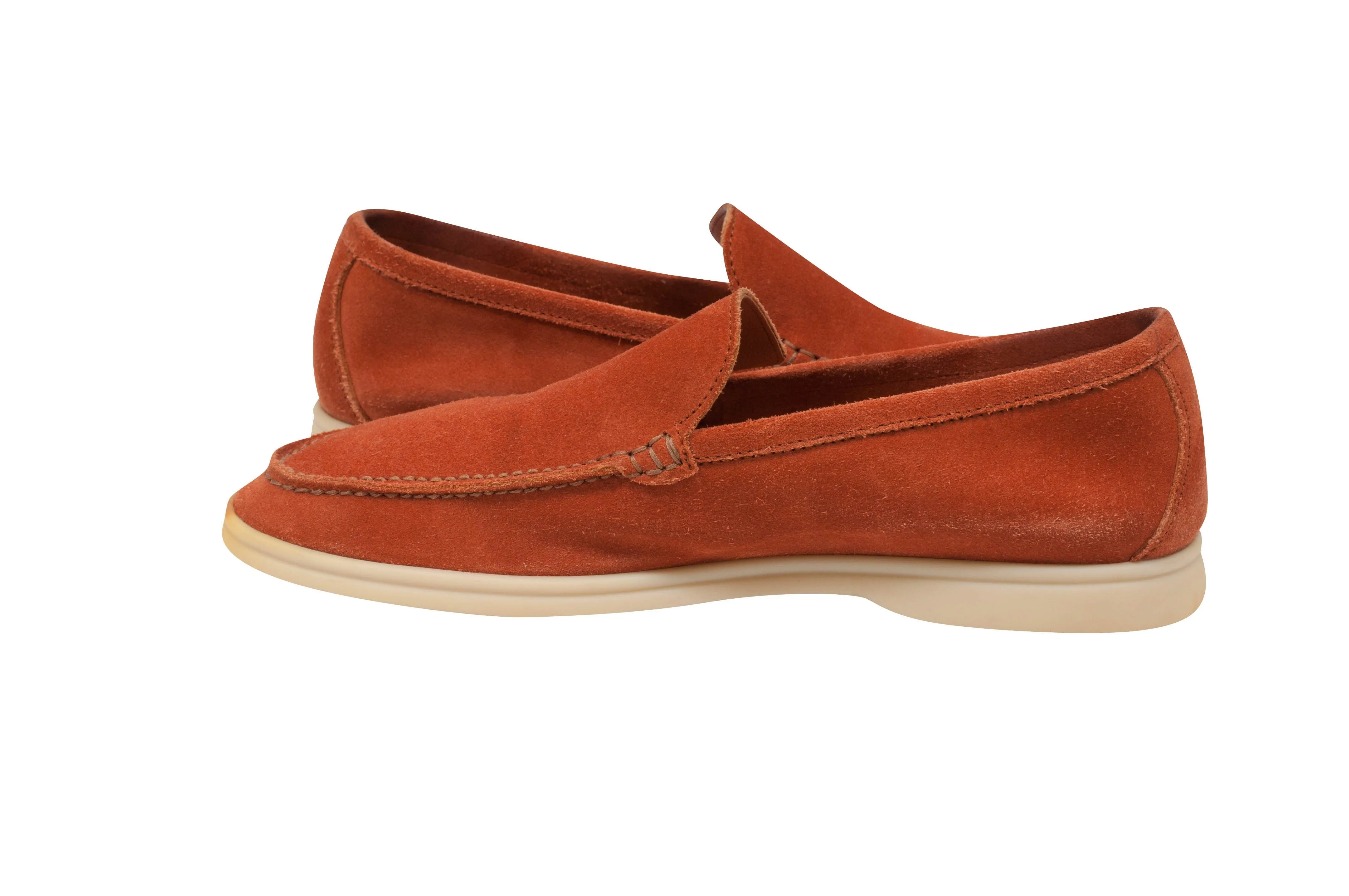 Orange Summer Walk Slip Ons