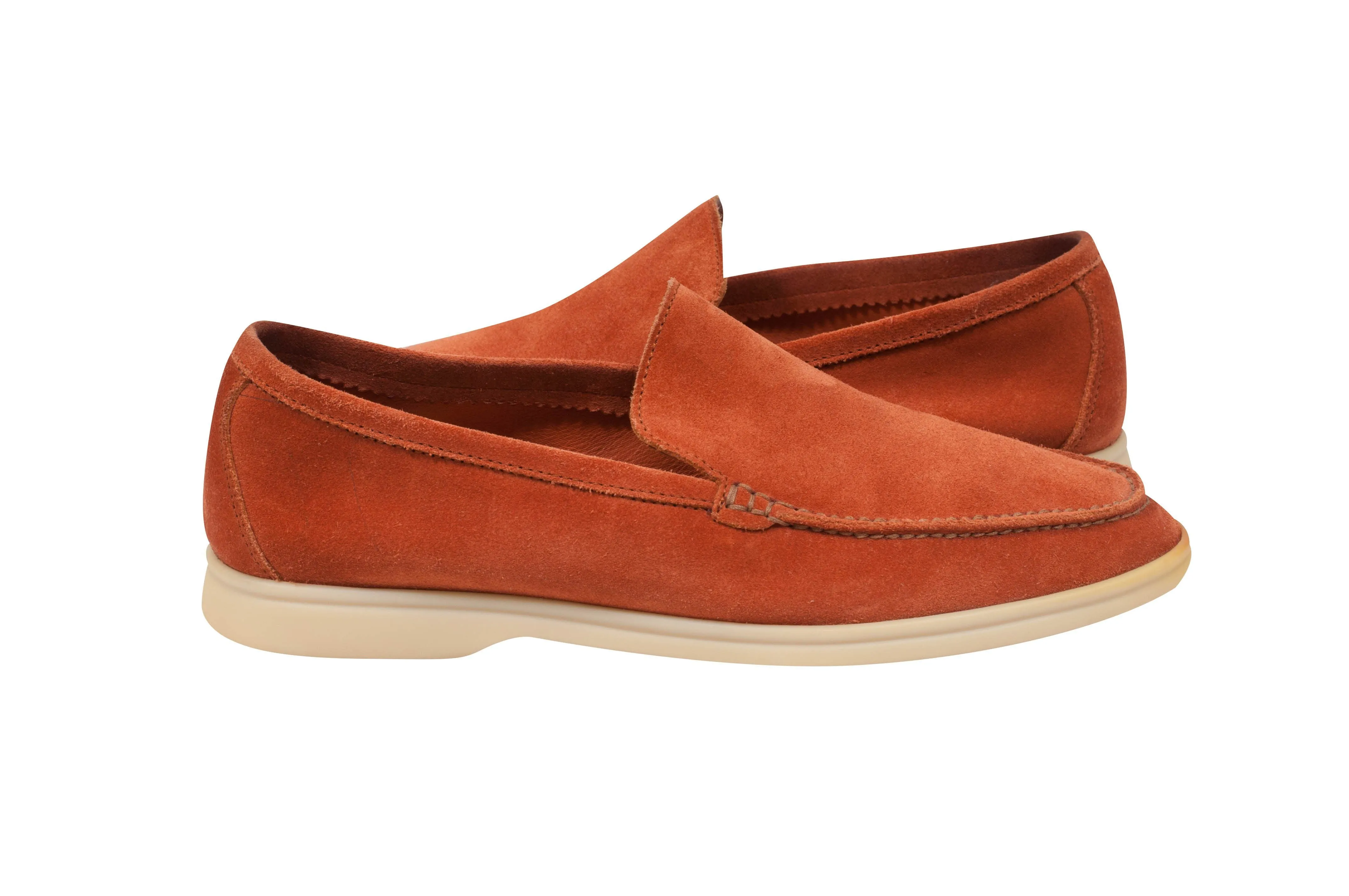 Orange Summer Walk Slip Ons