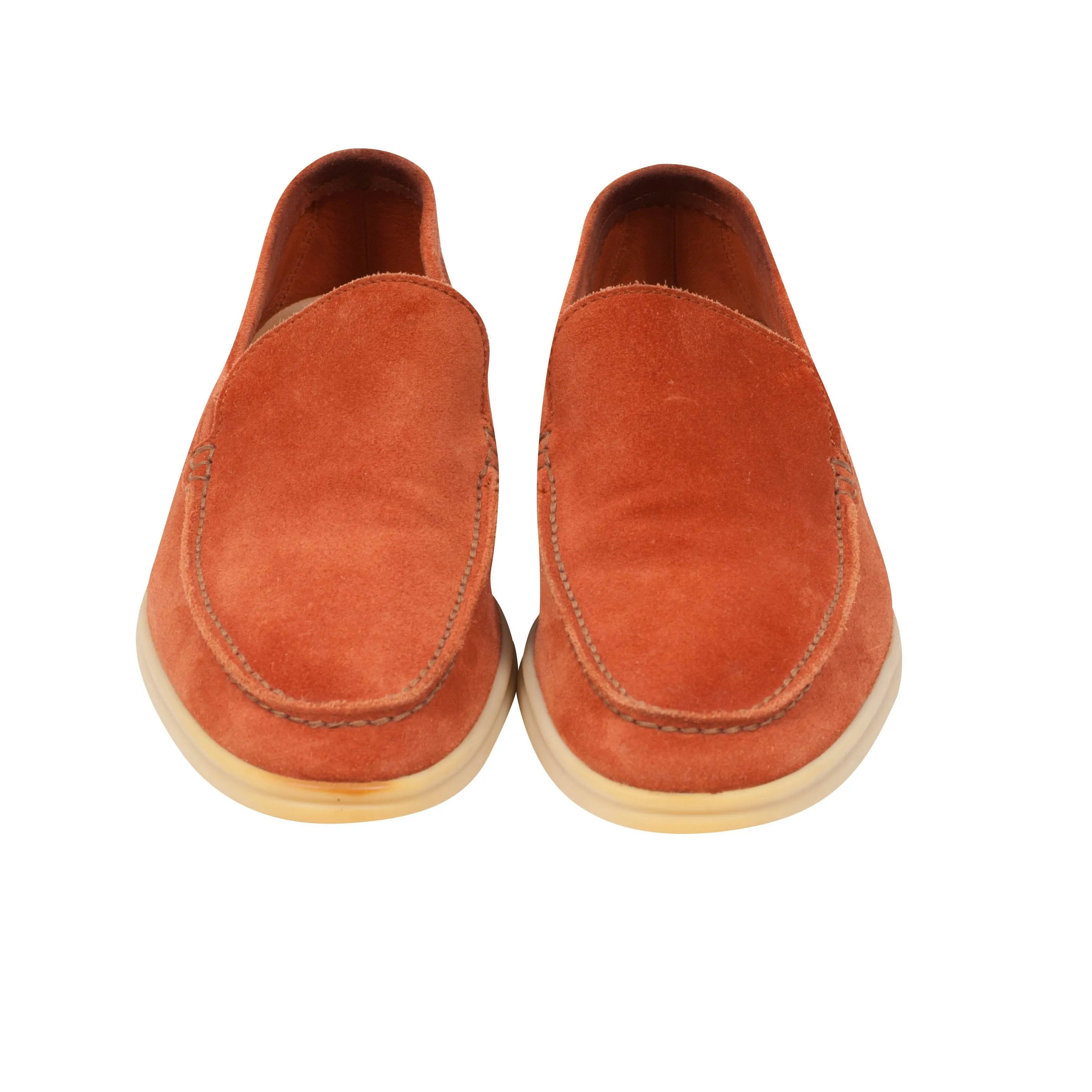 Orange Summer Walk Slip Ons