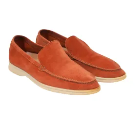 Orange Summer Walk Slip Ons