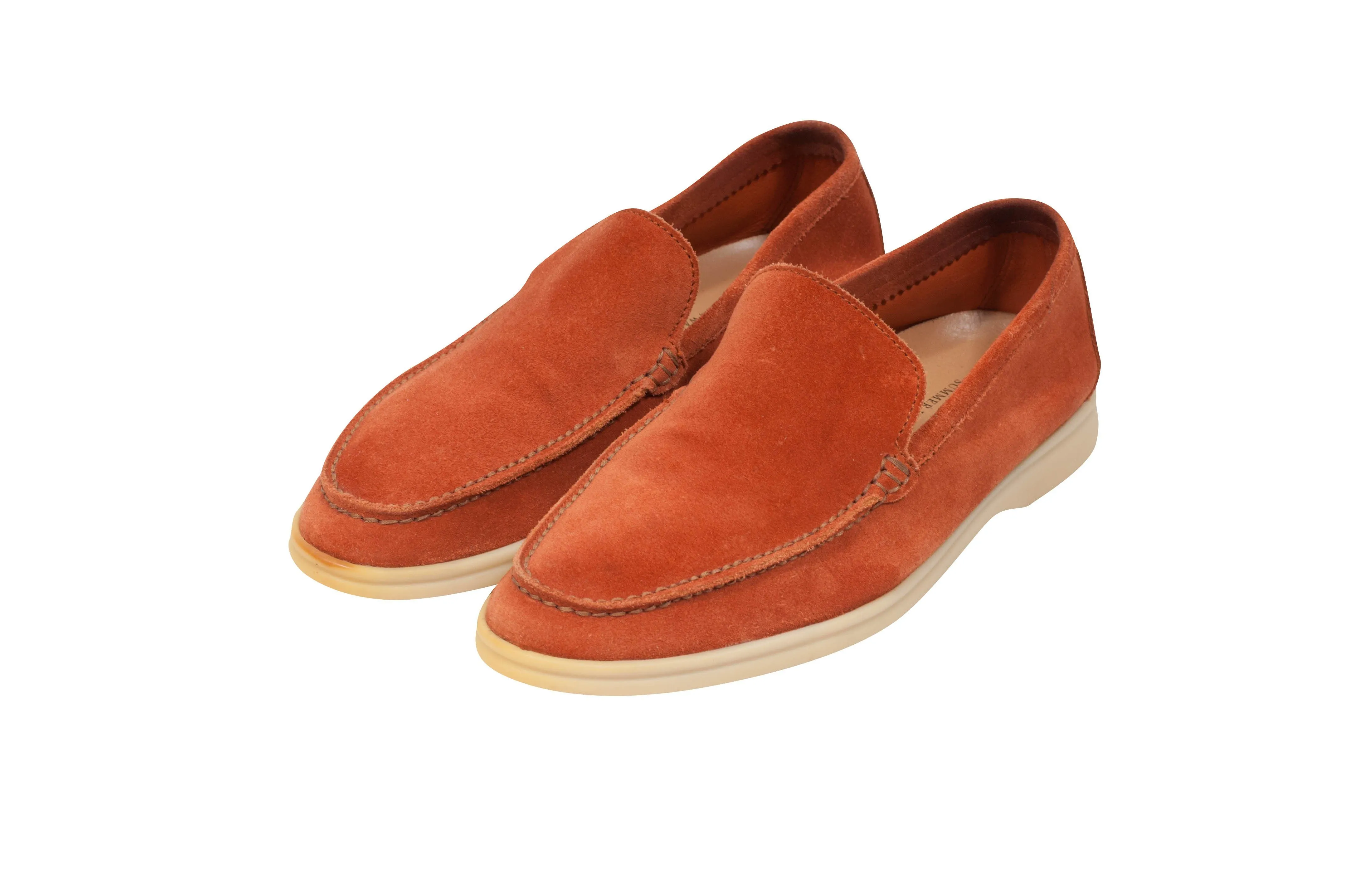 Orange Summer Walk Slip Ons