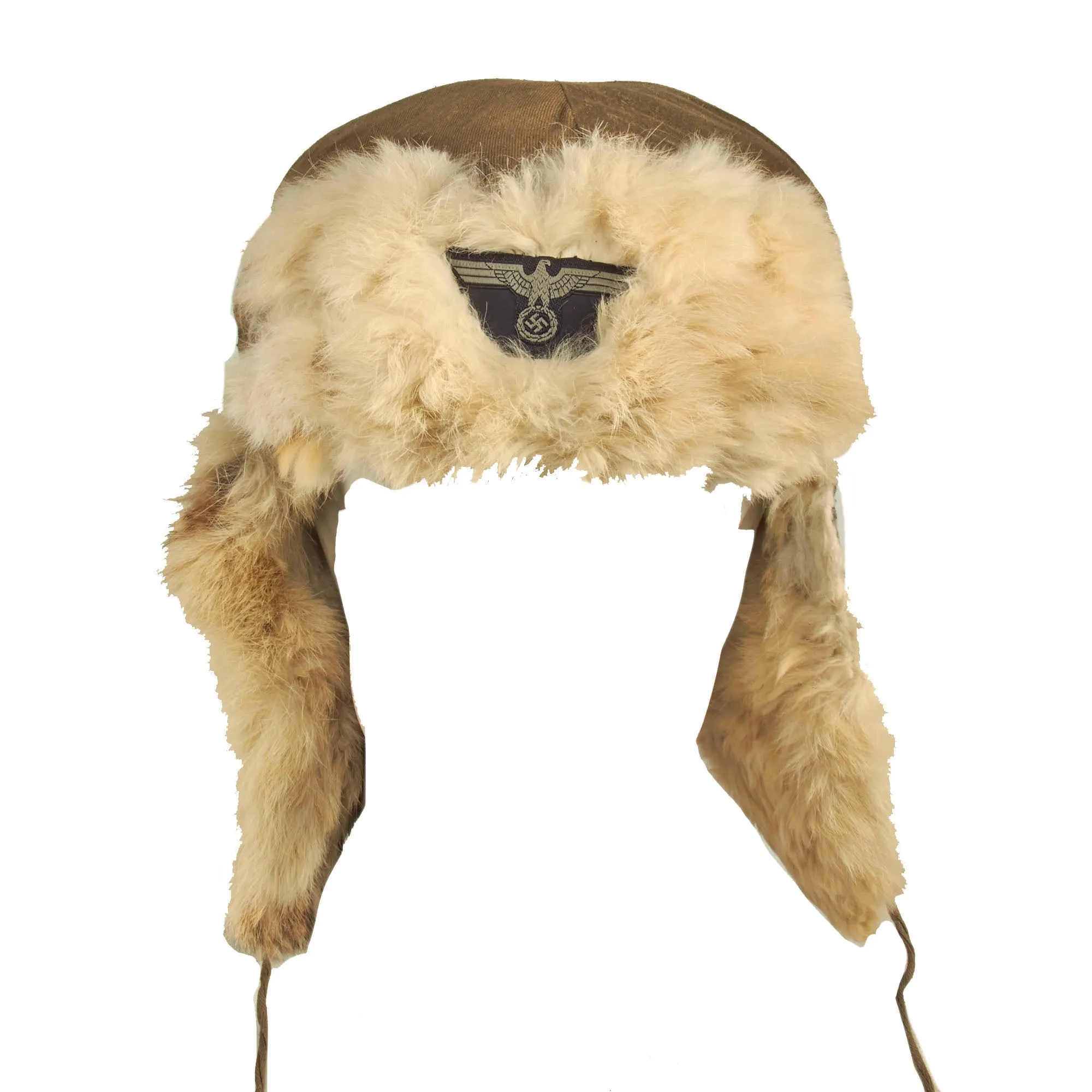 Original Experimental German WWII Rabbit Fur Winter Schutzmütze Panzer "Beret" 58cm Protective Hat by Karl Kubach - dated 1940