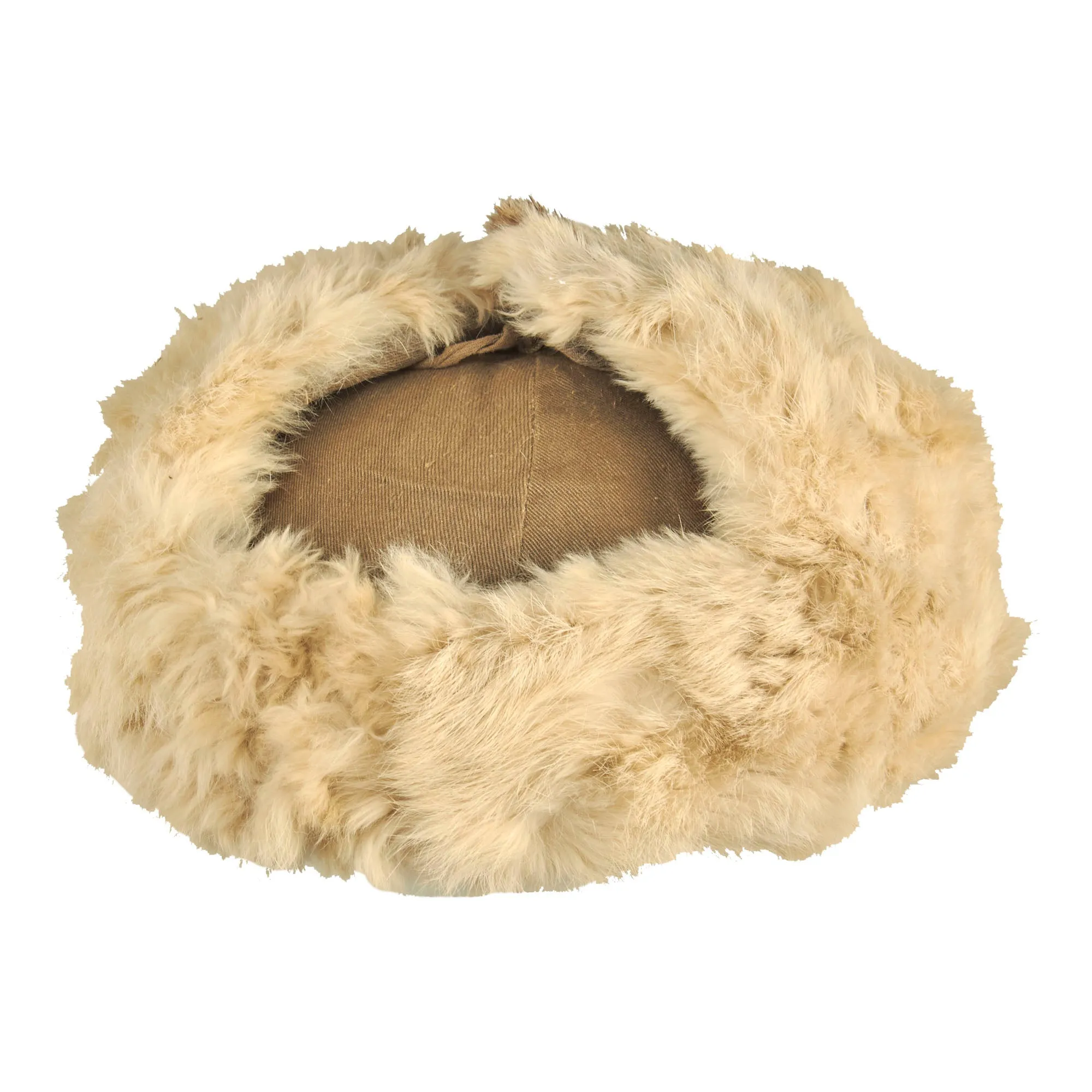 Original Experimental German WWII Rabbit Fur Winter Schutzmütze Panzer "Beret" 58cm Protective Hat by Karl Kubach - dated 1940