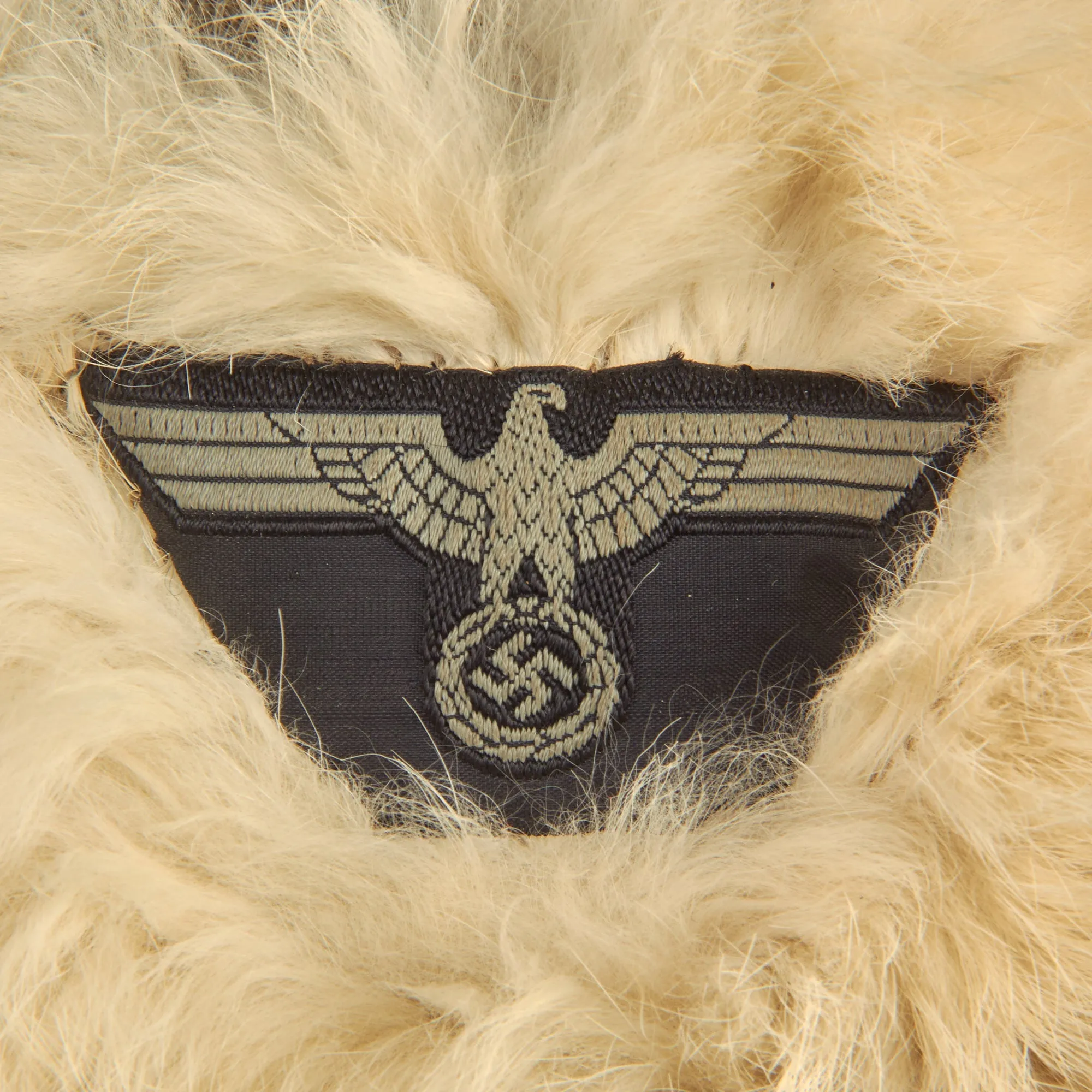 Original Experimental German WWII Rabbit Fur Winter Schutzmütze Panzer "Beret" 58cm Protective Hat by Karl Kubach - dated 1940