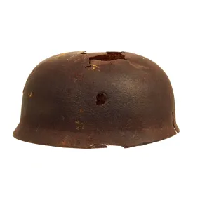 Original German WWII Battle of Crete Dug Up M38 Luftwaffe Fallschirmjäger Paratrooper Helmet Shell