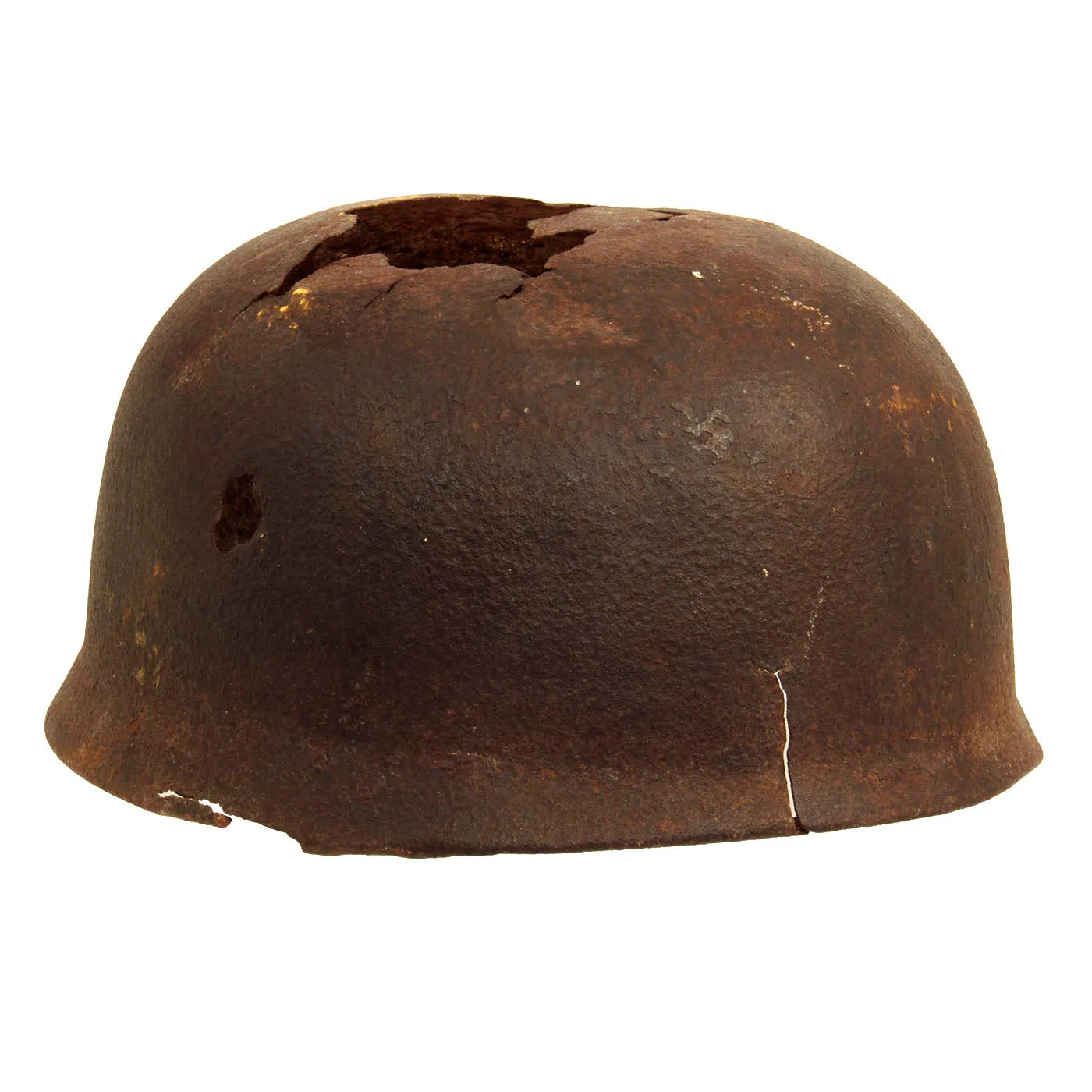 Original German WWII Battle of Crete Dug Up M38 Luftwaffe Fallschirmjäger Paratrooper Helmet Shell