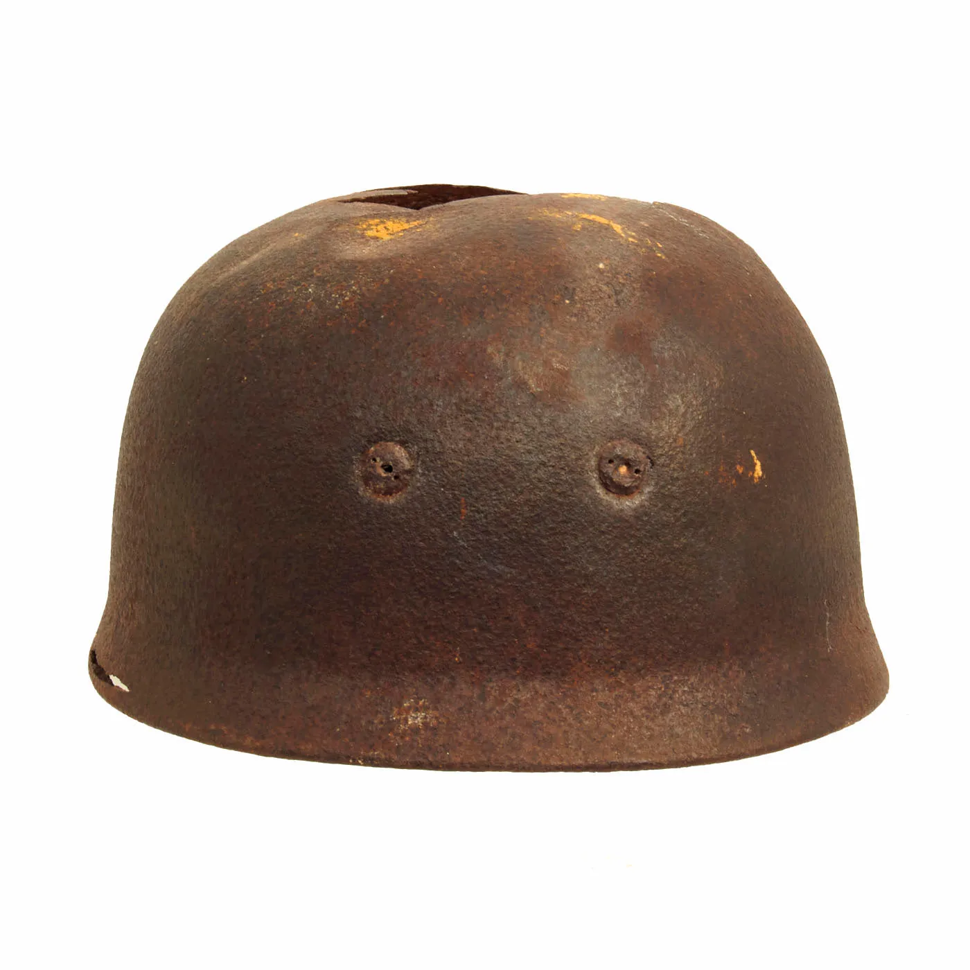 Original German WWII Battle of Crete Dug Up M38 Luftwaffe Fallschirmjäger Paratrooper Helmet Shell