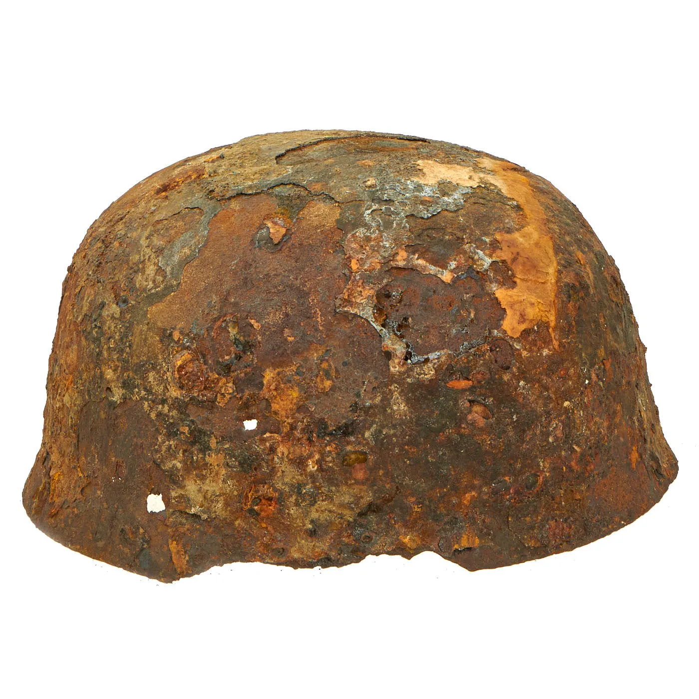 Original German WWII Battlefield Dug Up M38 Luftwaffe Fallschirmjäger Paratrooper Helmet Shell - Size 68