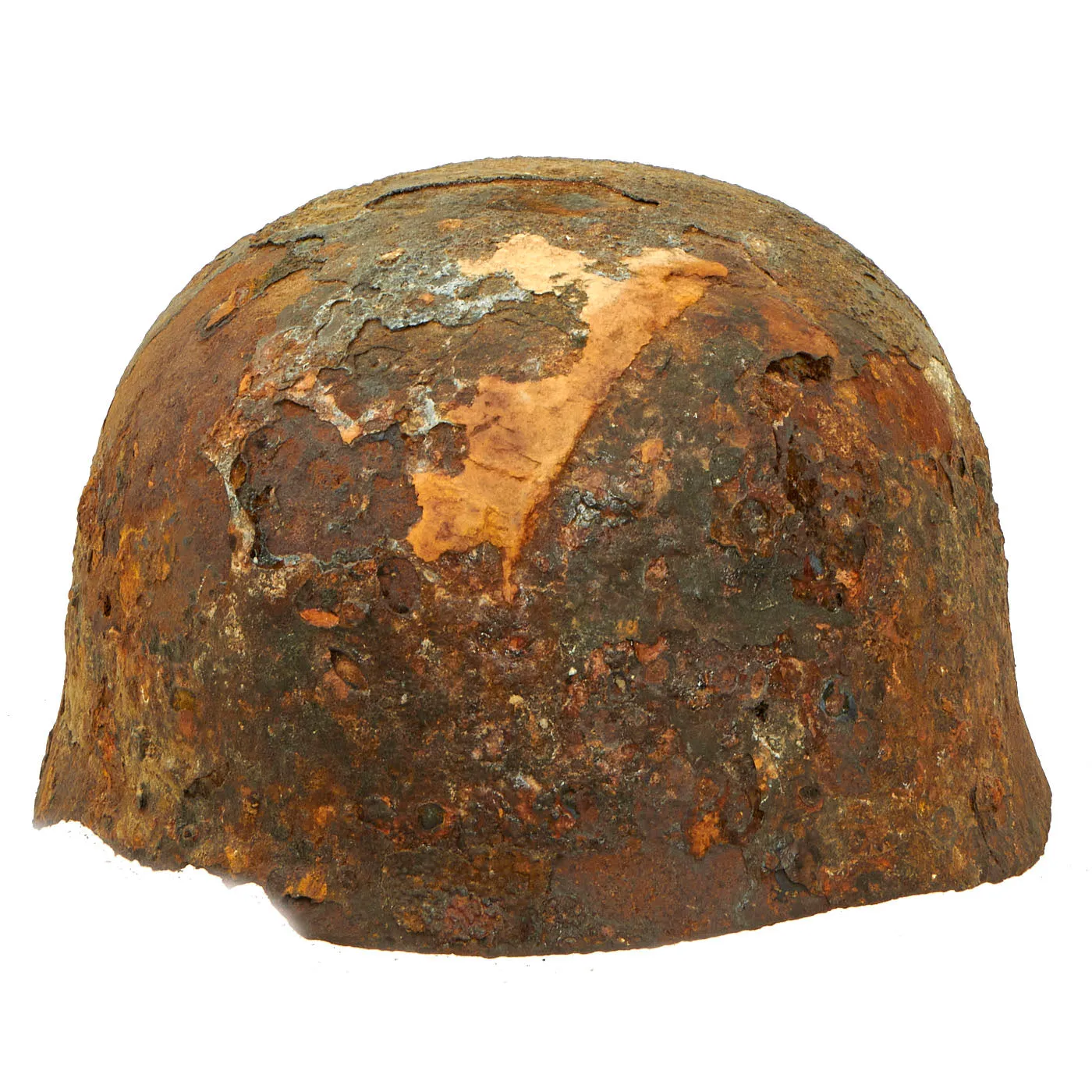 Original German WWII Battlefield Dug Up M38 Luftwaffe Fallschirmjäger Paratrooper Helmet Shell - Size 68