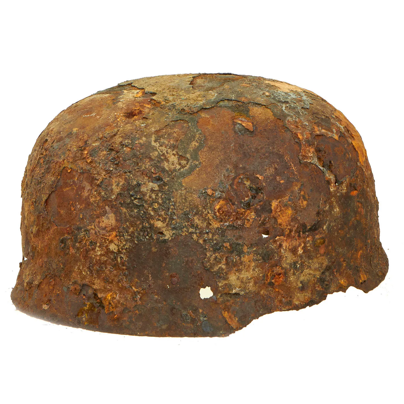 Original German WWII Battlefield Dug Up M38 Luftwaffe Fallschirmjäger Paratrooper Helmet Shell - Size 68