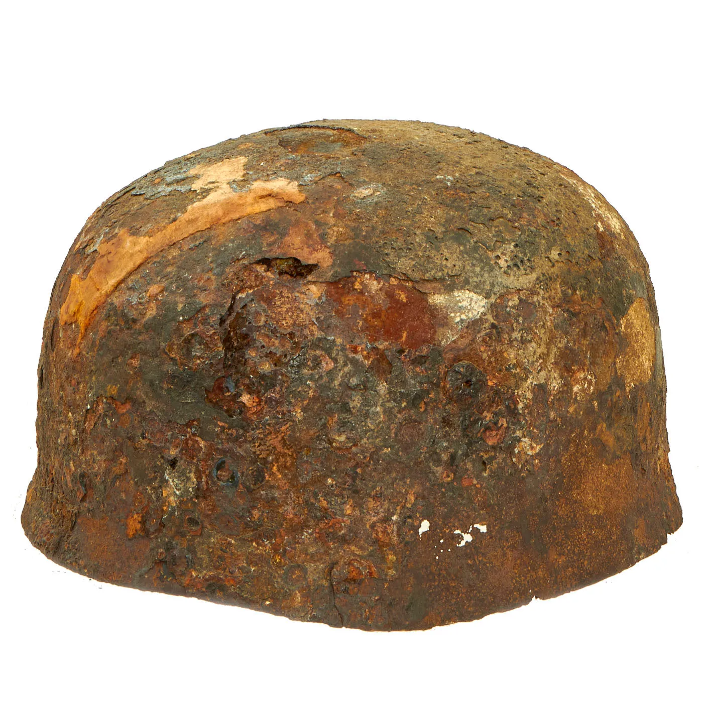 Original German WWII Battlefield Dug Up M38 Luftwaffe Fallschirmjäger Paratrooper Helmet Shell - Size 68