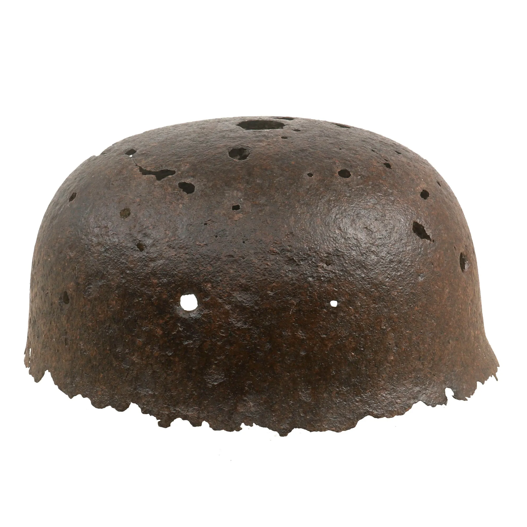 Original German WWII Battlefield Pick Up Relic M38 Luftwaffe Fallschirmjäger Paratrooper Helmet Shell Recovered at Crete