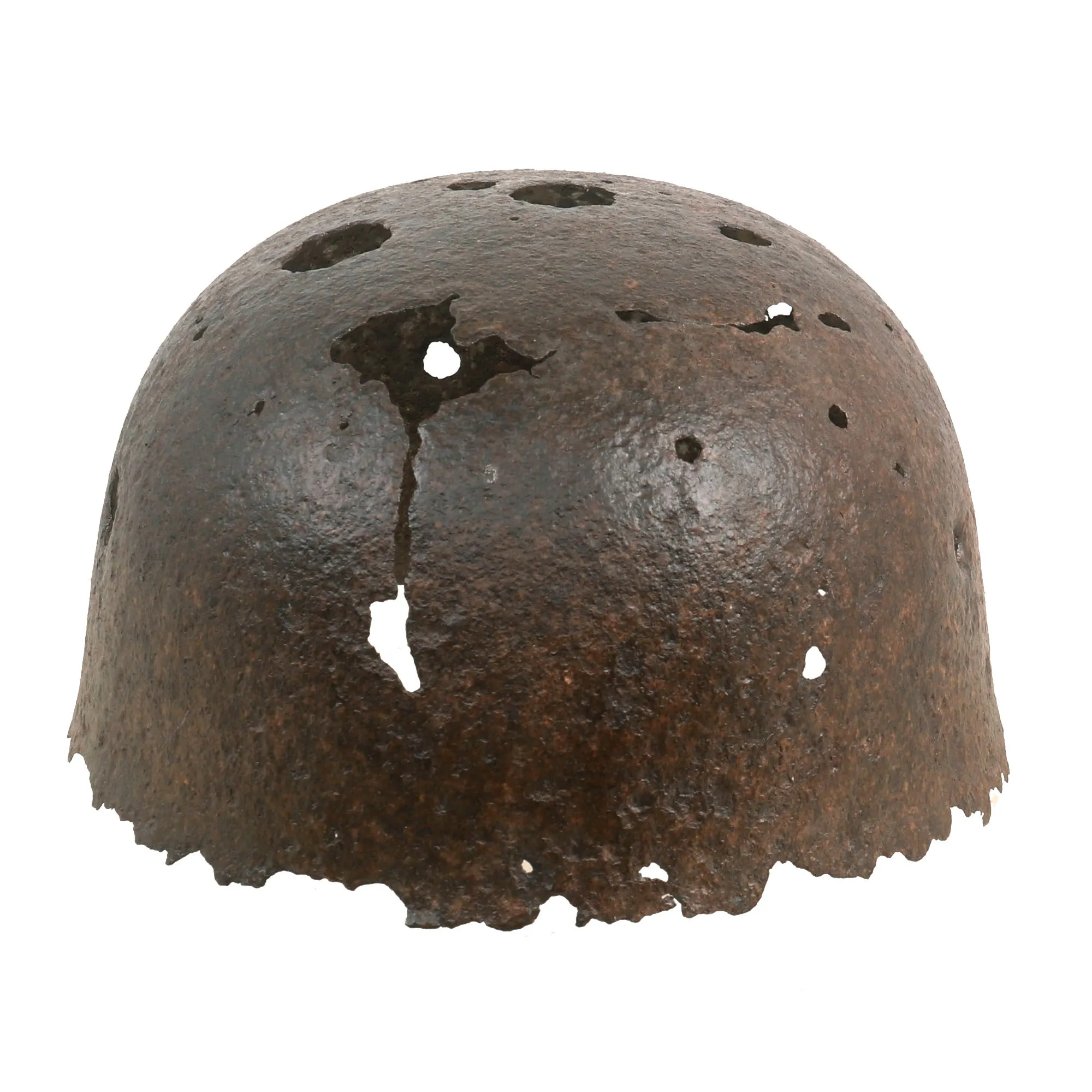 Original German WWII Battlefield Pick Up Relic M38 Luftwaffe Fallschirmjäger Paratrooper Helmet Shell Recovered at Crete