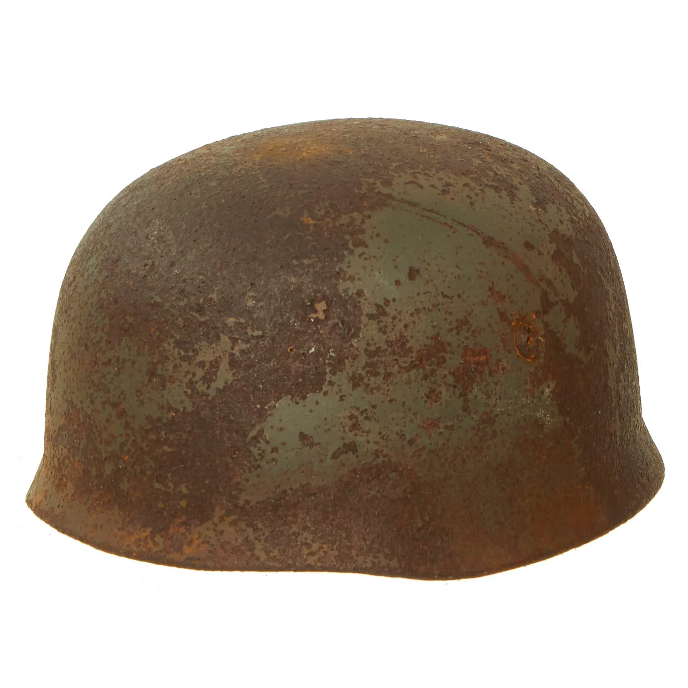 Original German WWII Battlefield Pick Up Relic M38 Luftwaffe Fallschirmjäger Paratrooper Helmet Shell - Size 68