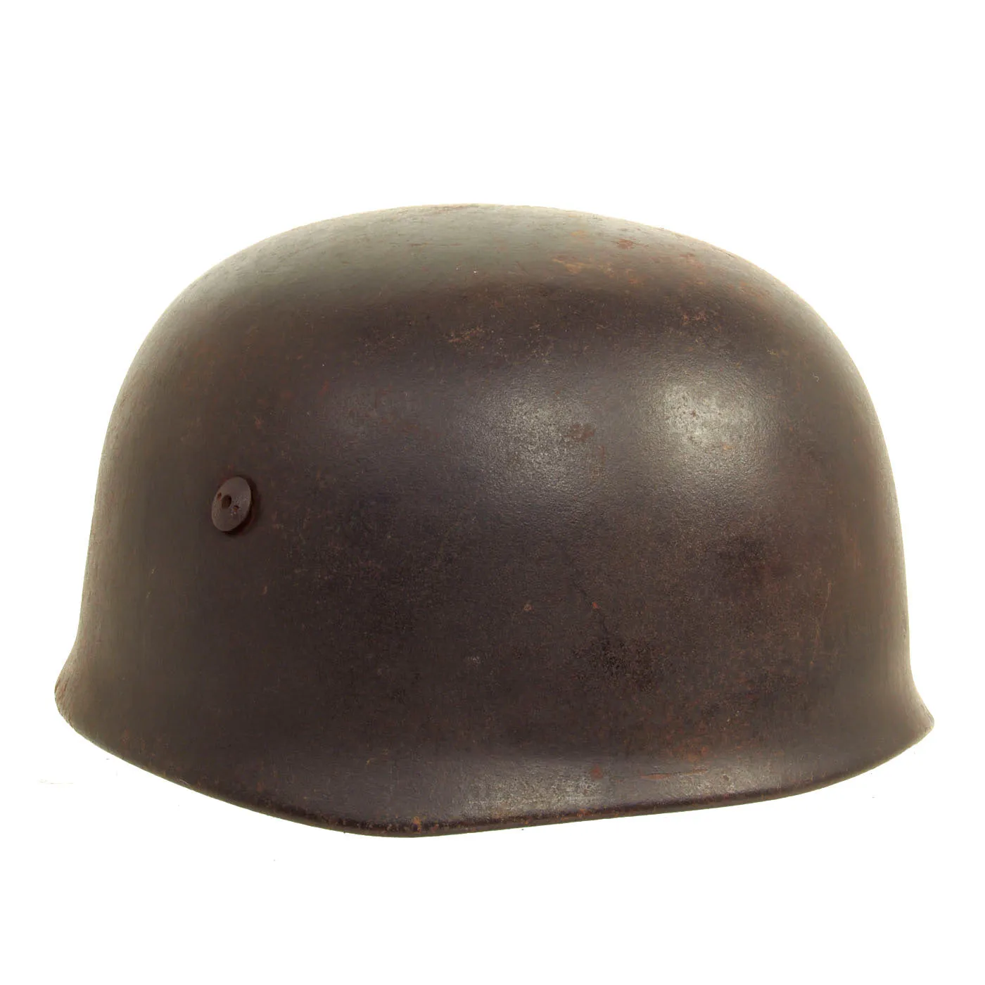 Original German WWII Battlefield Pickup M38 Luftwaffe Fallschirmjäger Paratrooper Helmet Shell - Battle Damaged