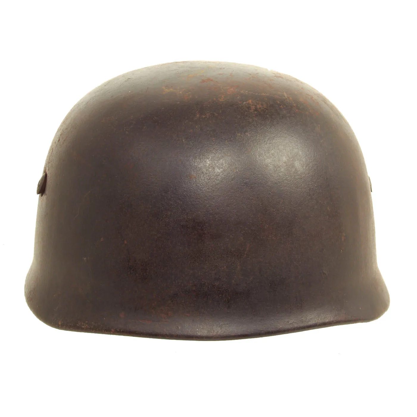 Original German WWII Battlefield Pickup M38 Luftwaffe Fallschirmjäger Paratrooper Helmet Shell - Battle Damaged