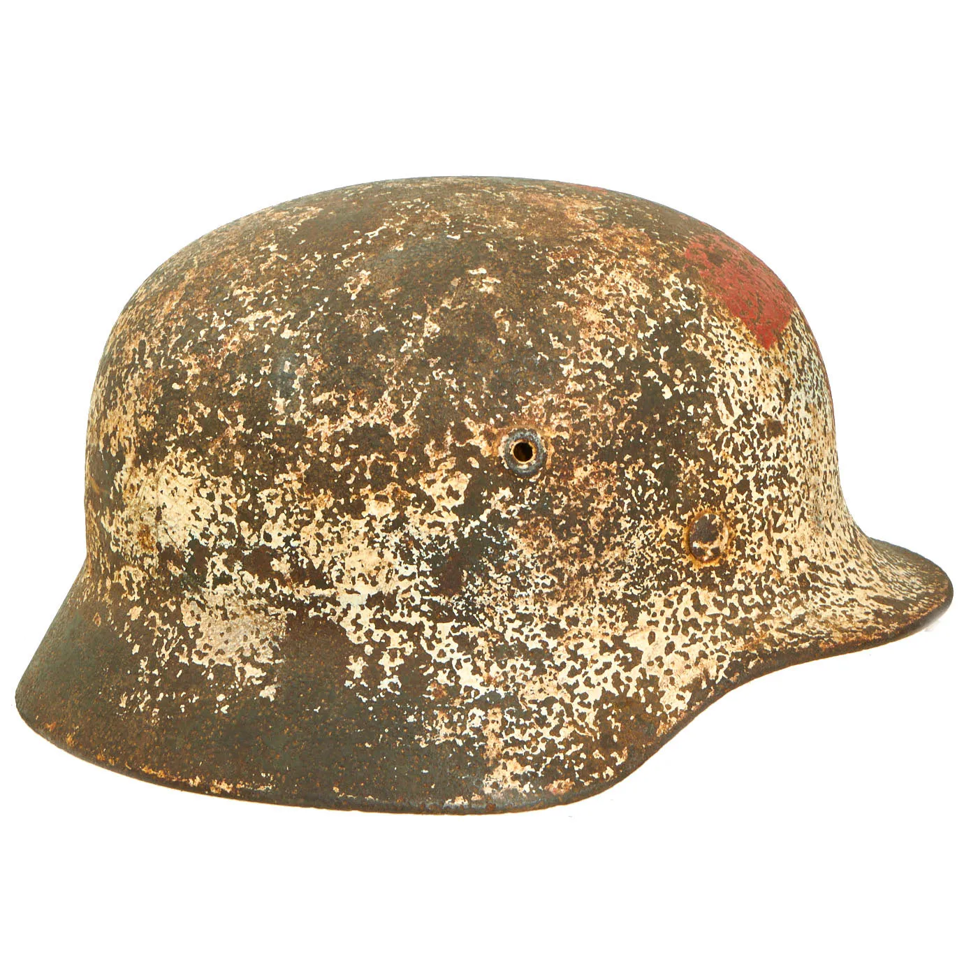 Original German WWII Eastern Front Winter Medic Relic M40 Helmet - Q66