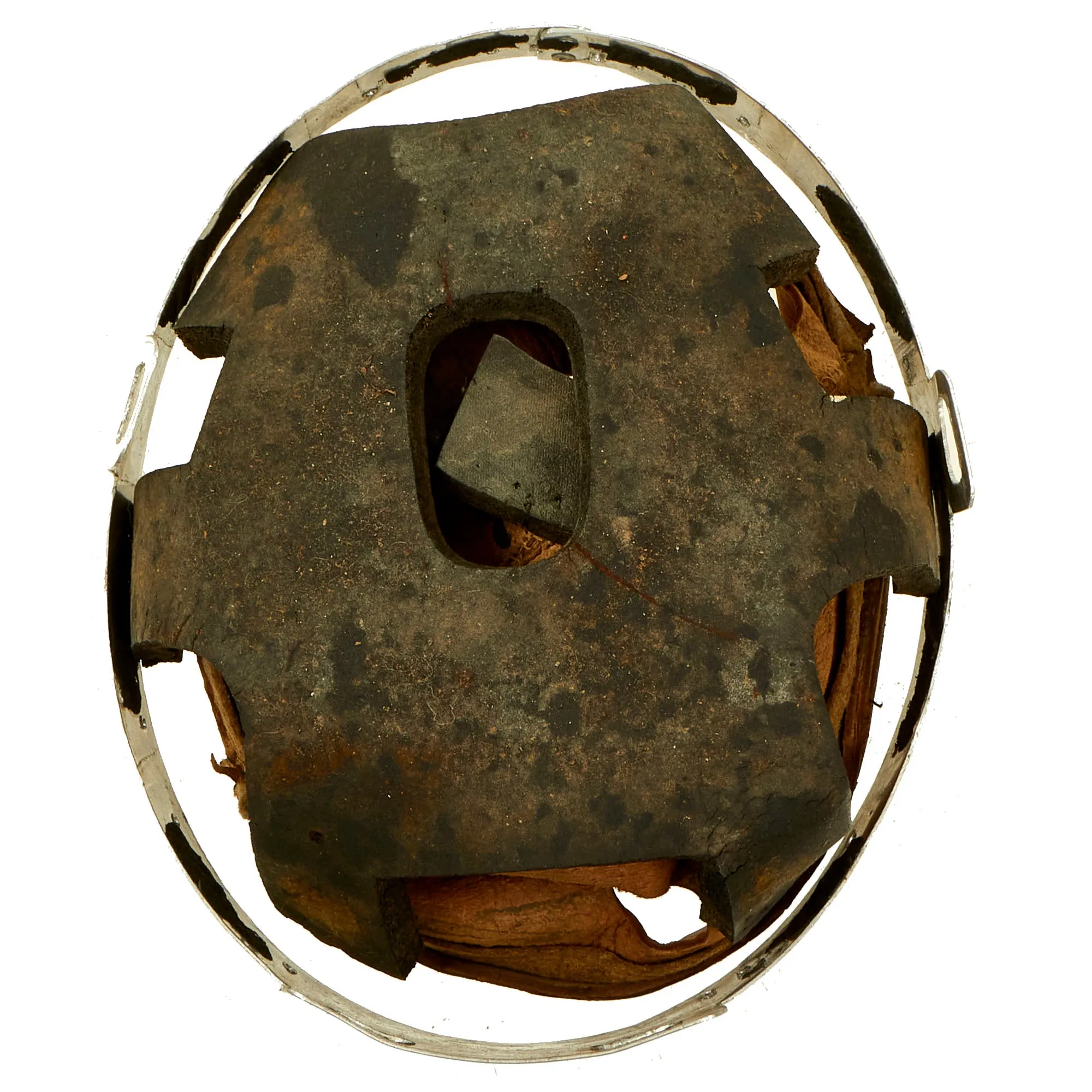 Original German WWII M-38 Luftwaffe Fallschirmjäger Paratrooper Helmet Liner Components including 57cm Liner & 71cm Band