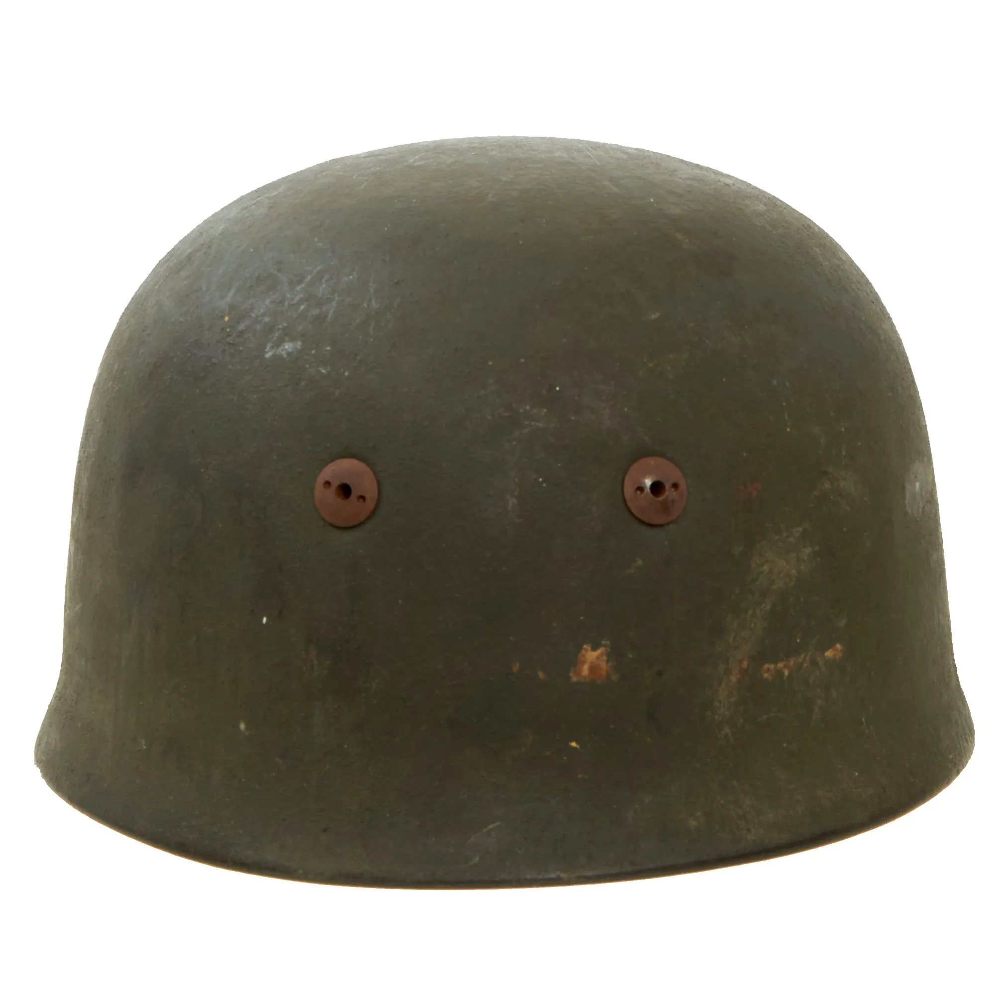 Original German WWII M-38 Luftwaffe Fallschirmjäger Paratrooper Helmet with Complete 56cm Liner and Chinstraps - CKL68