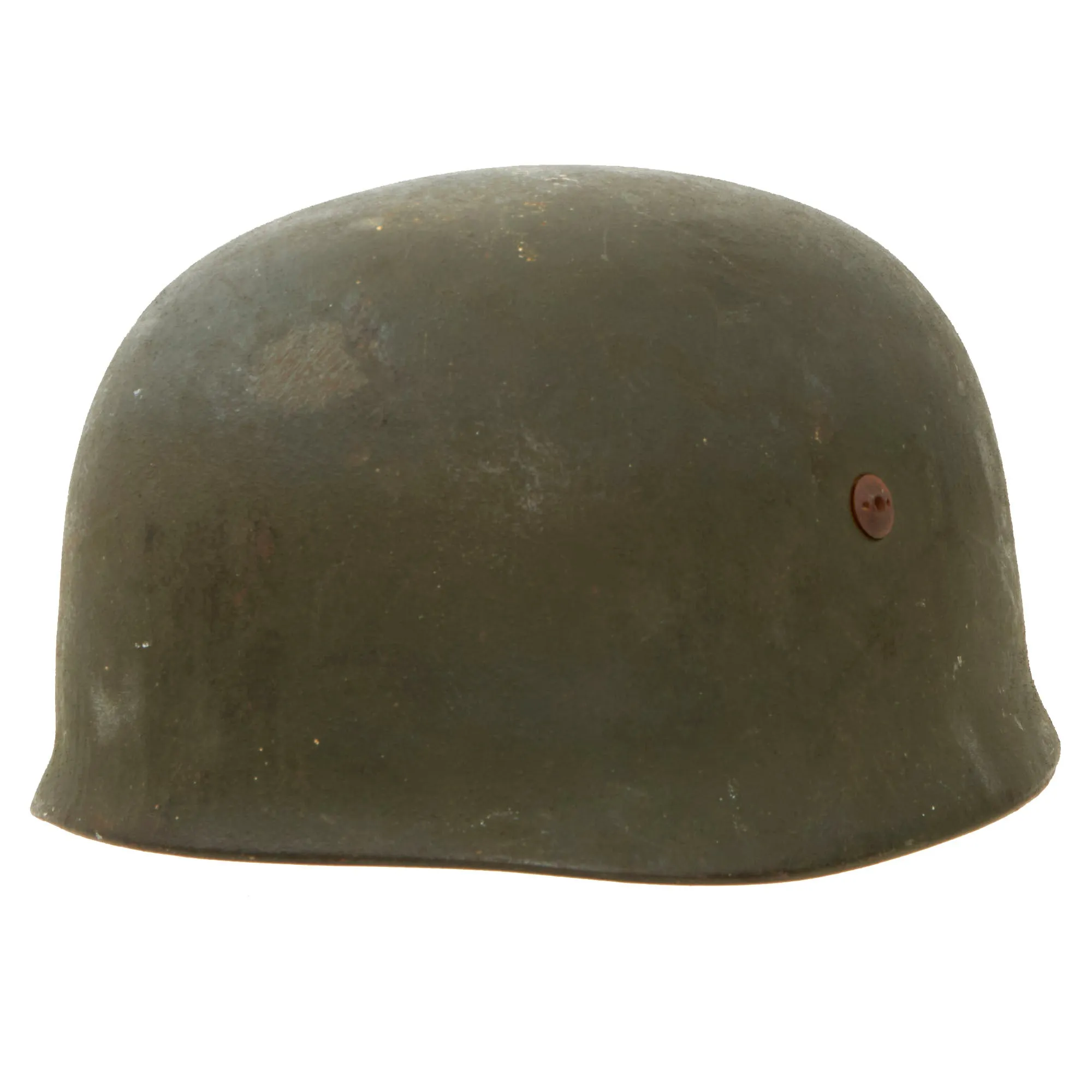 Original German WWII M-38 Luftwaffe Fallschirmjäger Paratrooper Helmet with Complete 56cm Liner and Chinstraps - CKL68