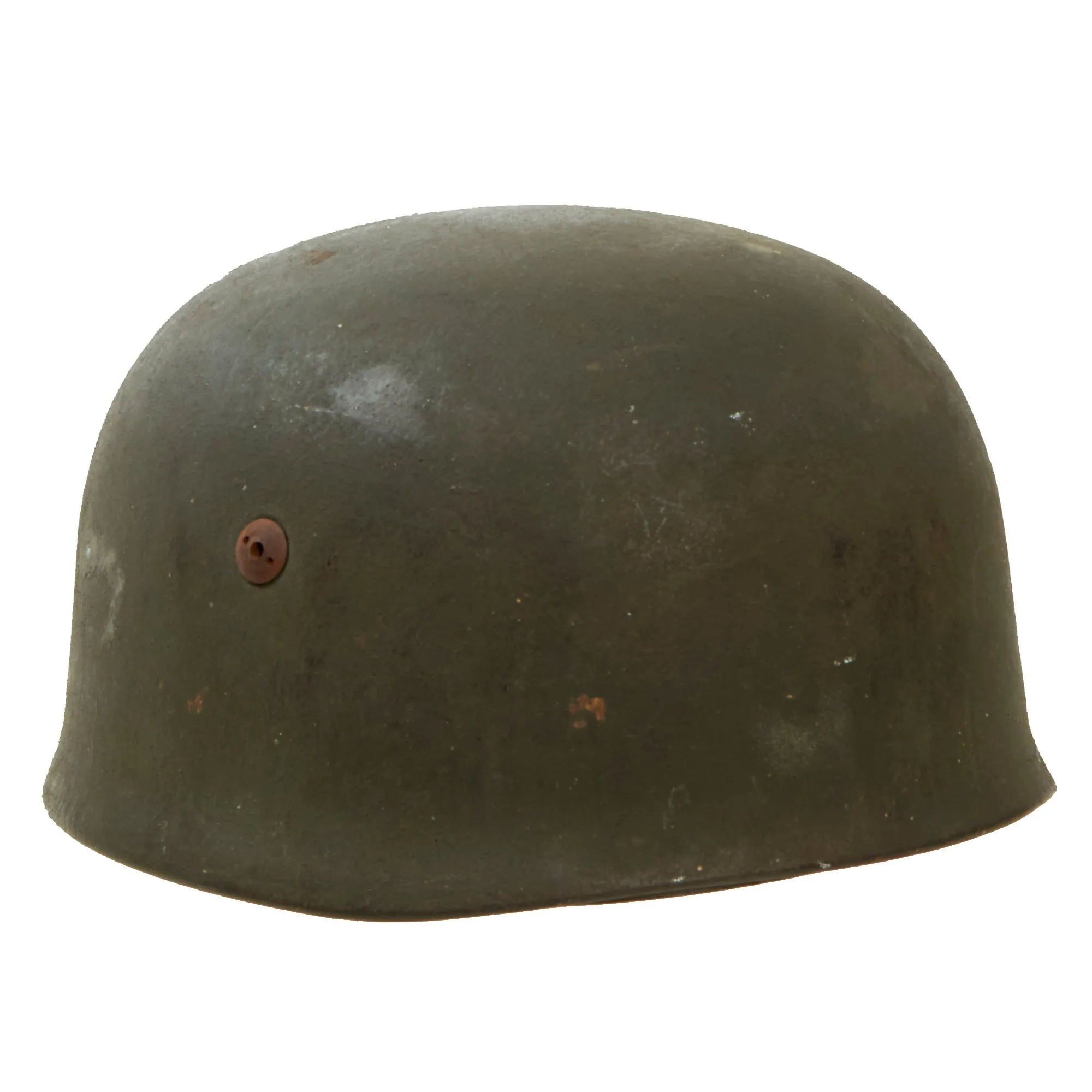 Original German WWII M-38 Luftwaffe Fallschirmjäger Paratrooper Helmet with Complete 56cm Liner and Chinstraps - CKL68