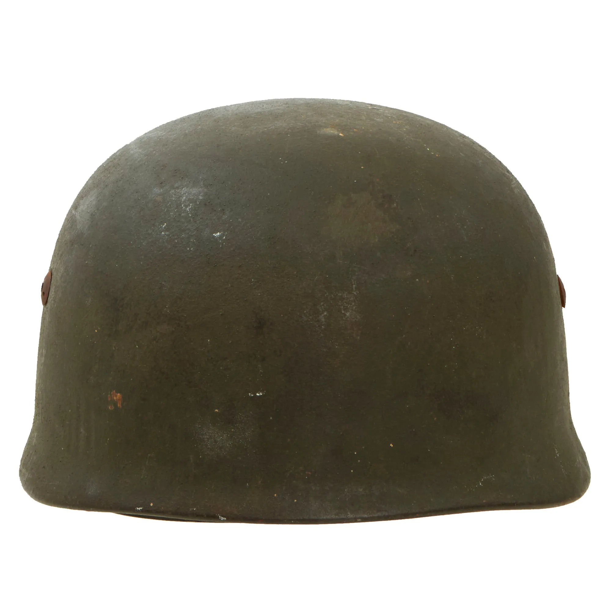 Original German WWII M-38 Luftwaffe Fallschirmjäger Paratrooper Helmet with Complete 56cm Liner and Chinstraps - CKL68