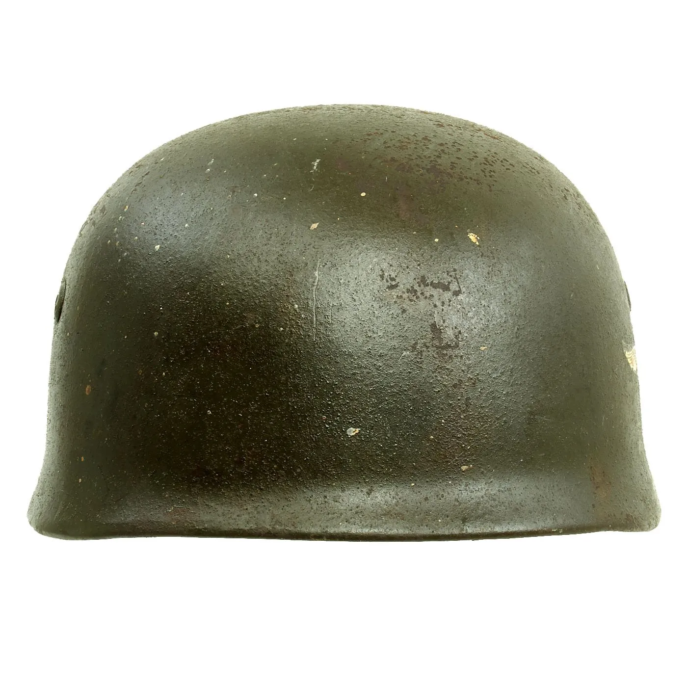 Original German WWII M38 Luftwaffe Fallschirmjäger Paratrooper Helmet Shell with Decal & Dome Stamp - ET68